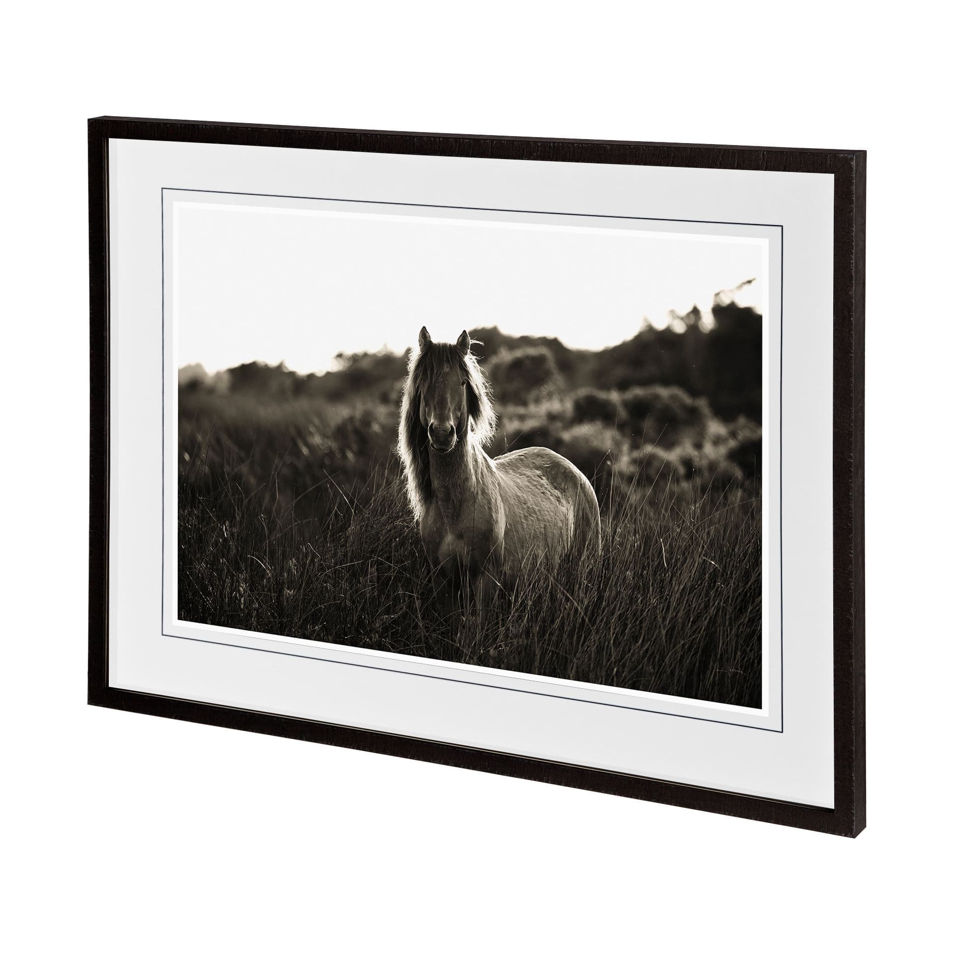 Evening Glow by Mercana Studio a Hand Embelished Textured Framed Photo Art Print Matted under Glass — product photograph