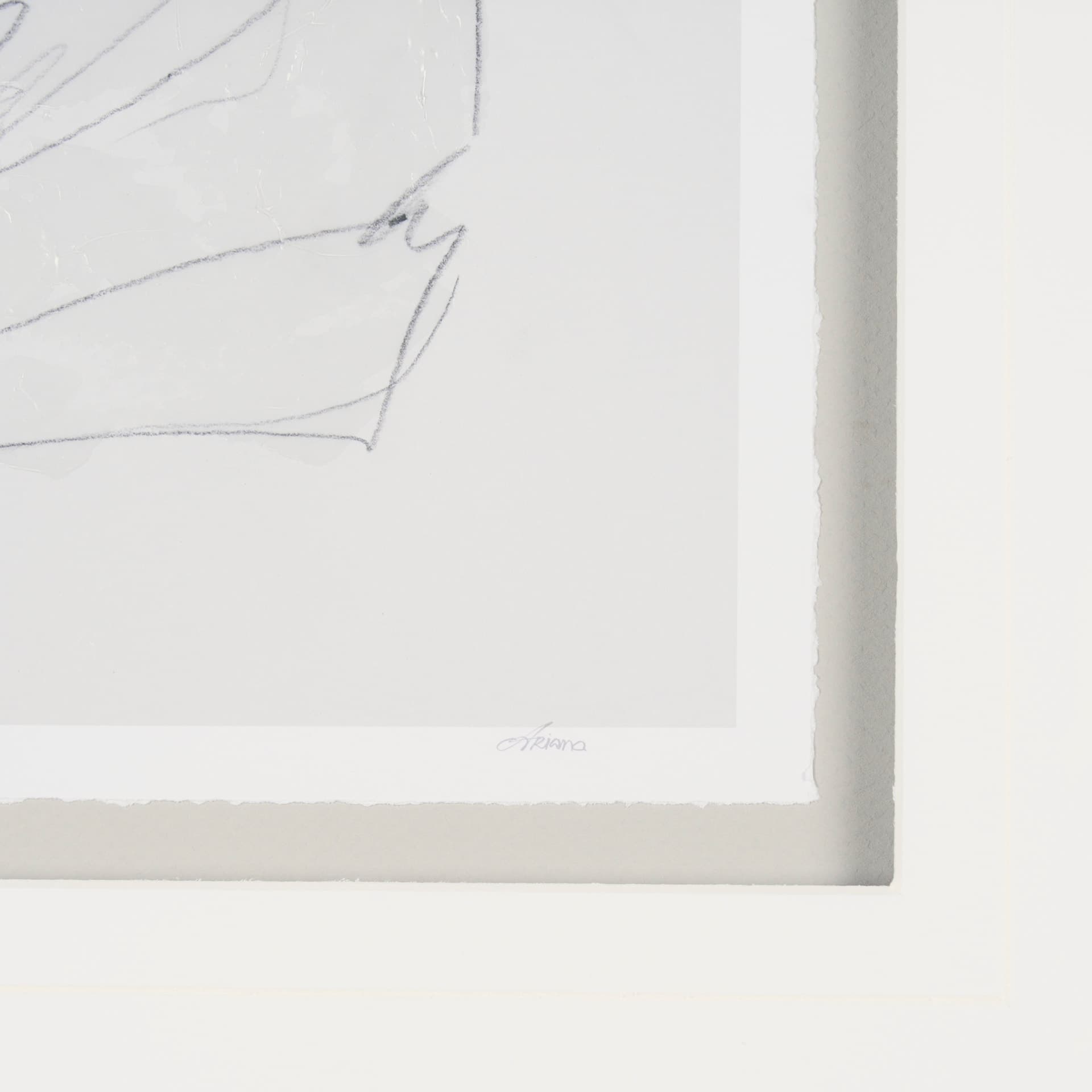 Sitting Model I by Mercana Studio a Hand Embellished Framed Art Print Matted under Glass — product photograph