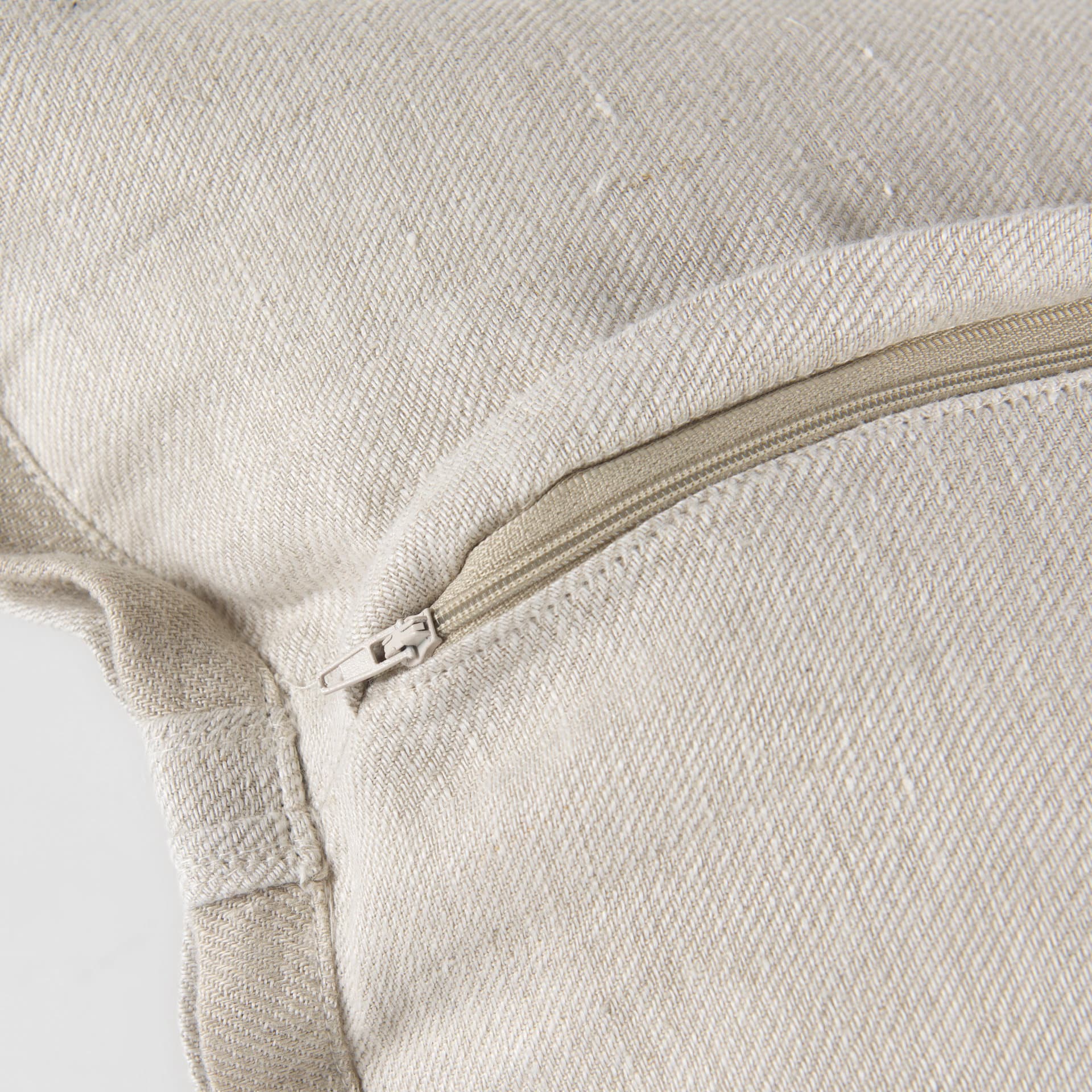 Mae 20x20 Beige Fabric Pillow Cover — product photograph