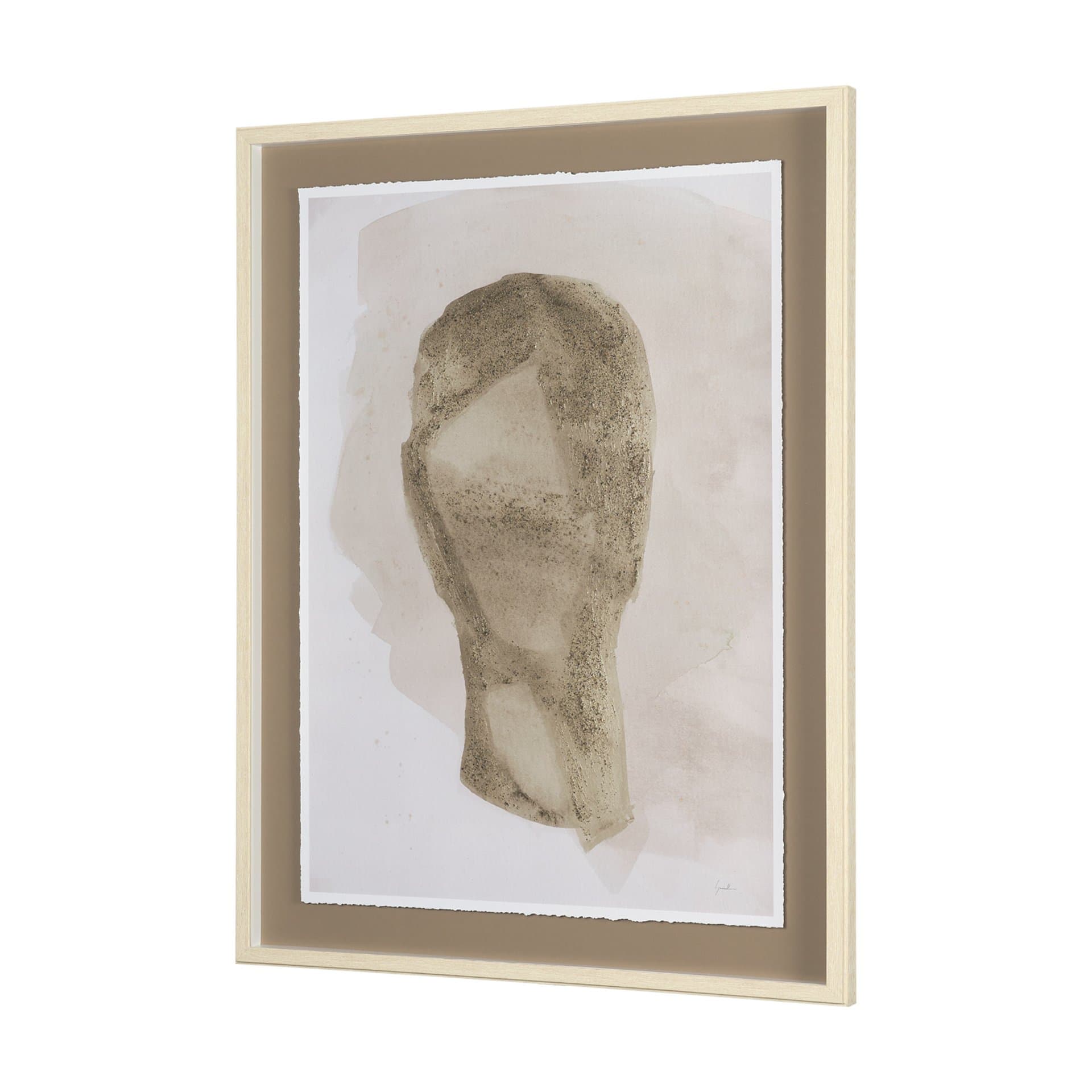 Weathered Silence I by Mercana Studio Hand Embelished Textured Framed Artwork Matted under Glass — product photograph