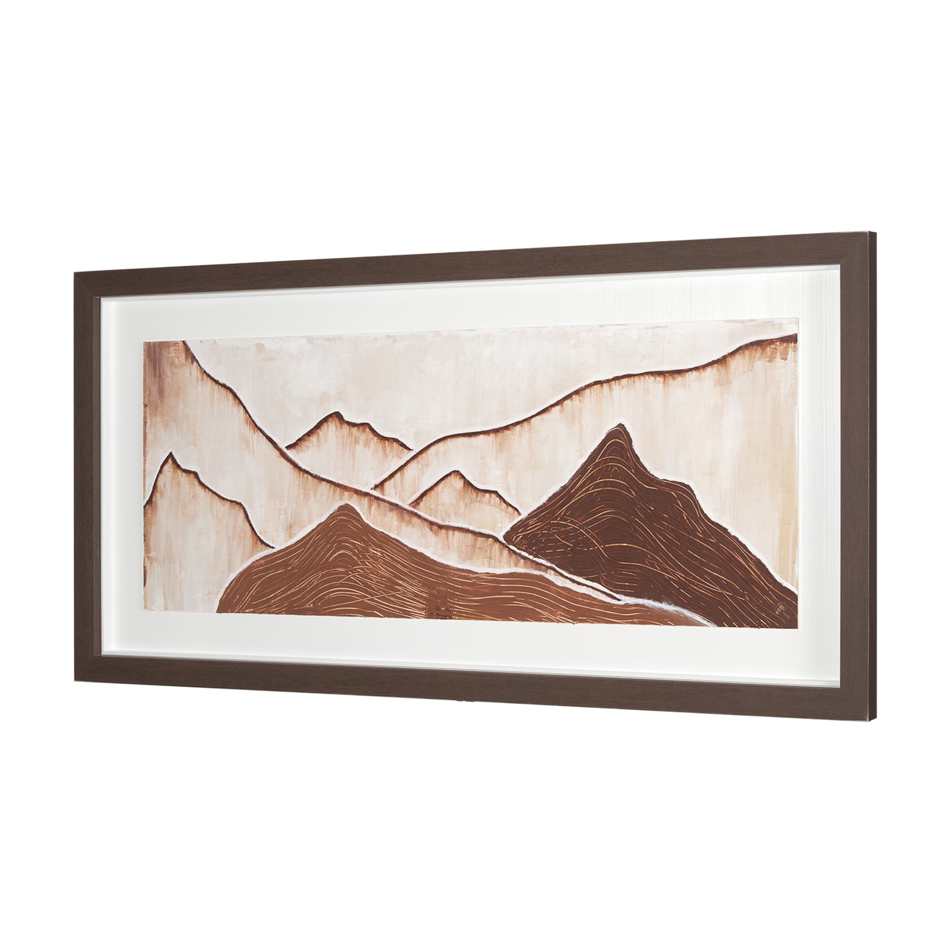 Red Rock View II by Studio M a handmade Original Framed 3D Textured Artwork under Glass — product photograph