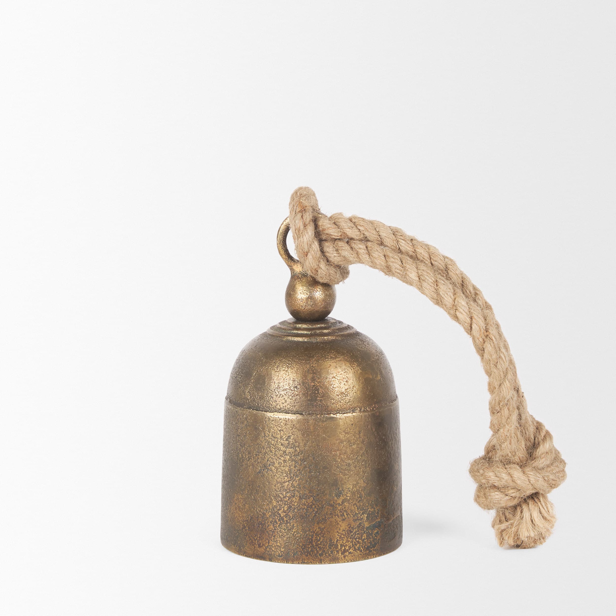 Quincy Small Gold Metal Decorative Bell Object — product photograph