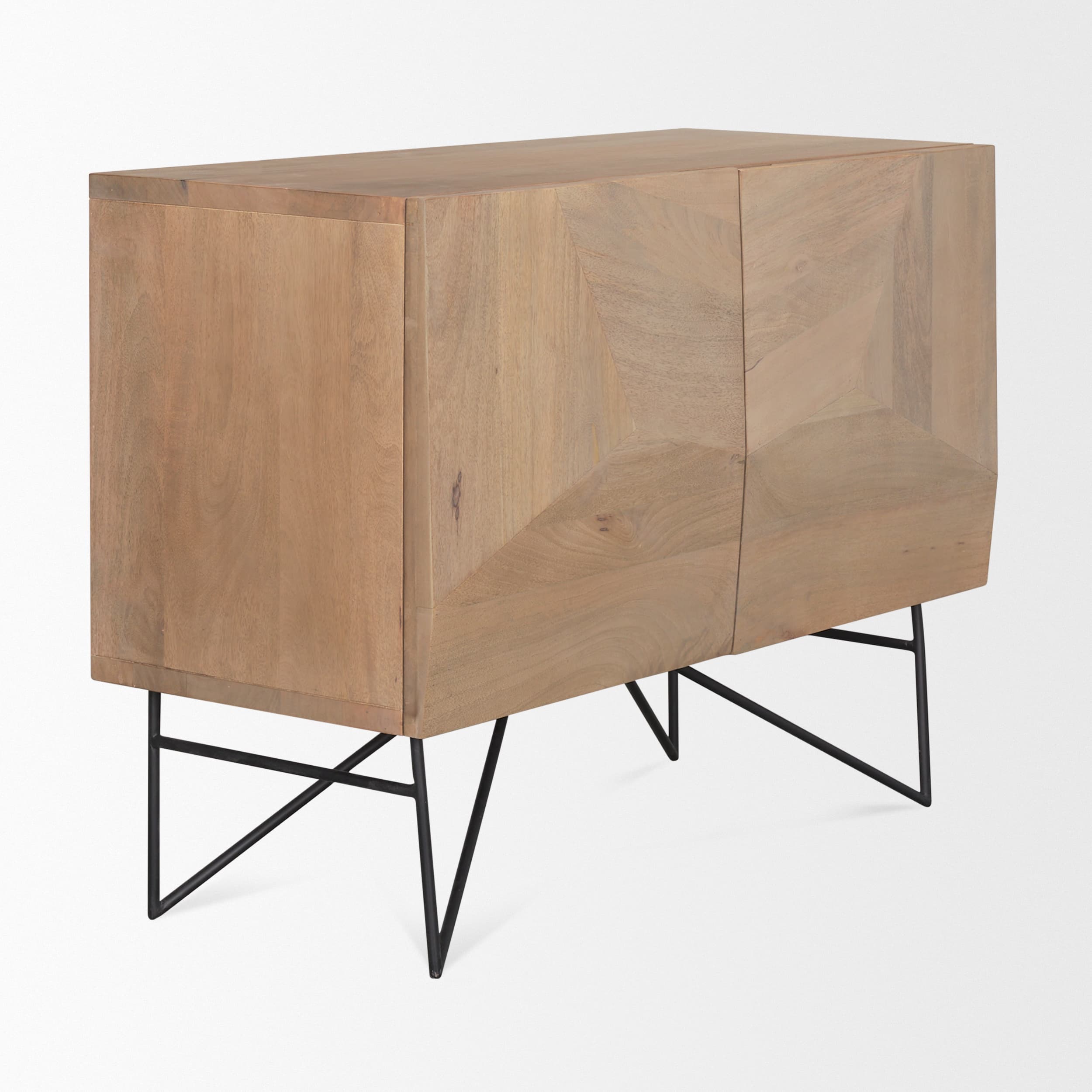 Darwin Light Brown Wooden 2 Door w/ 2 Shelves Accent Cabinet — product photograph
