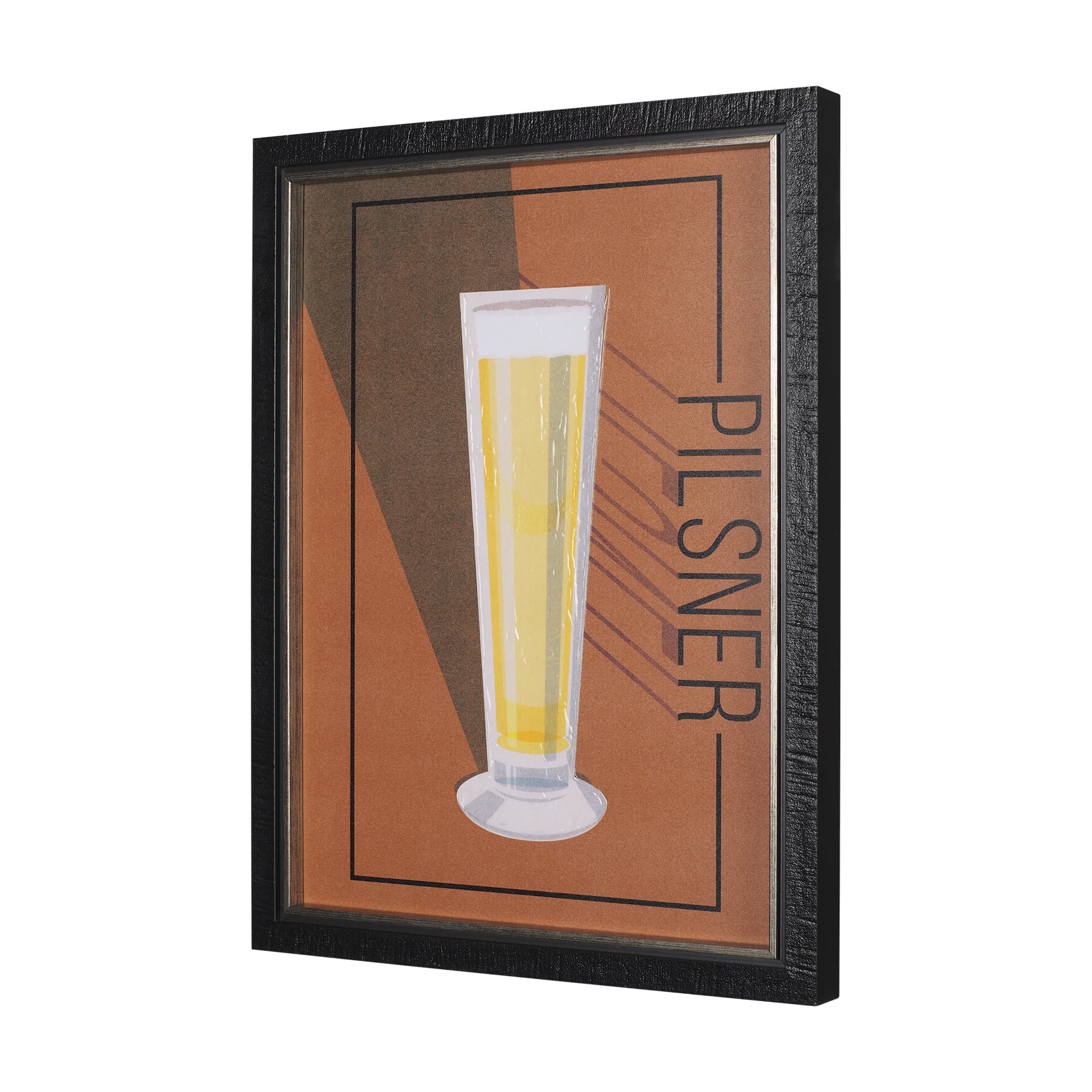 Beer Poster Pilsner by Mercana Studio a Hand Embellished Textured Framed Art Print — product photograph