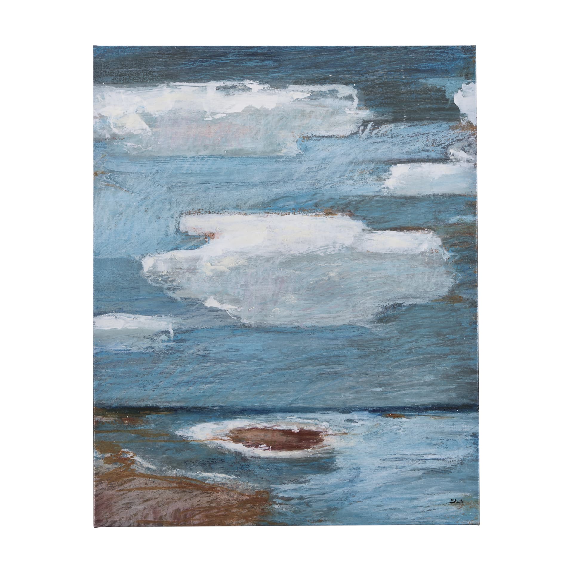 Cloud Bay I by Mercana Studio a Hand Embellished Textured Canvas — product photograph