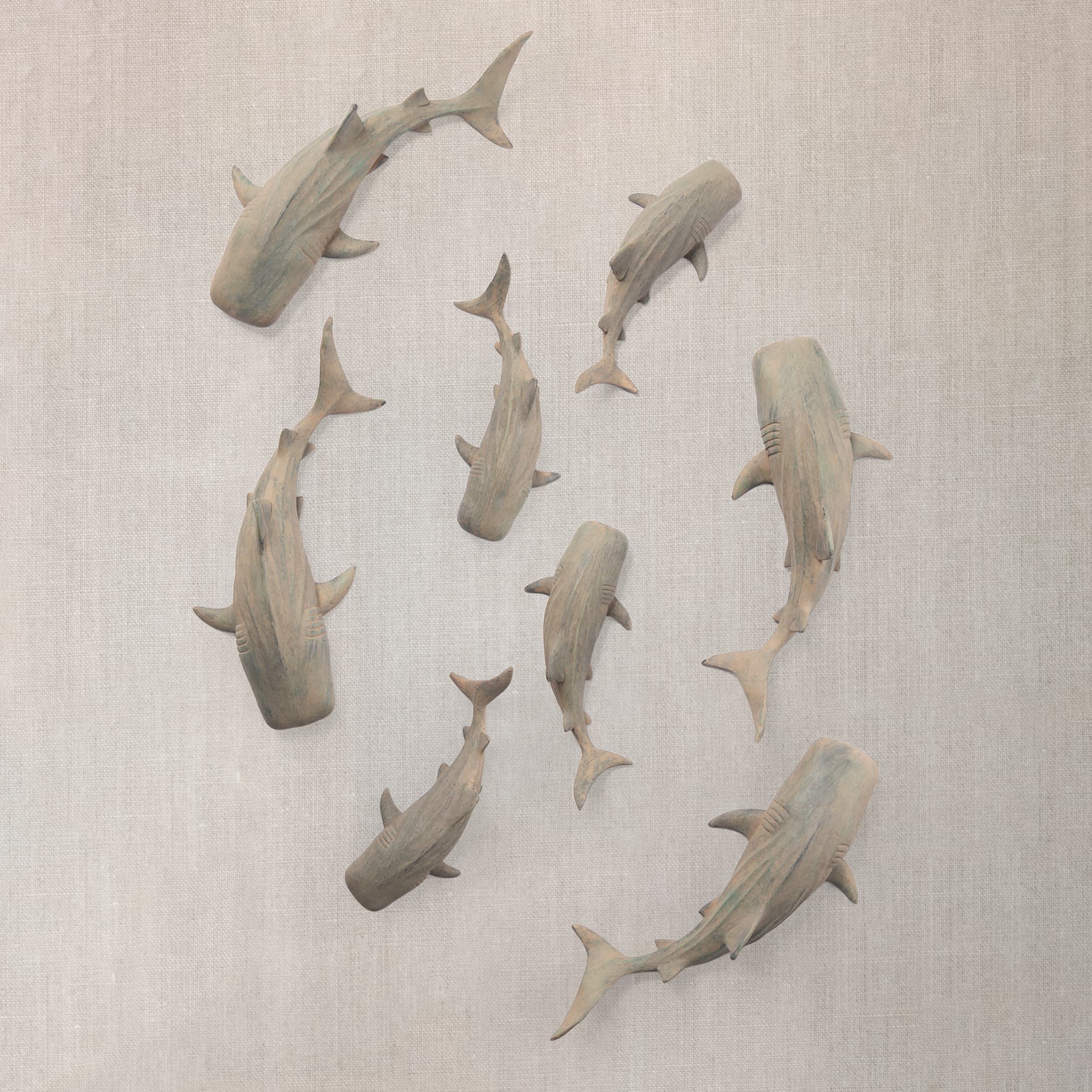 Willa Small Whale Shark sculpture — in a styled room