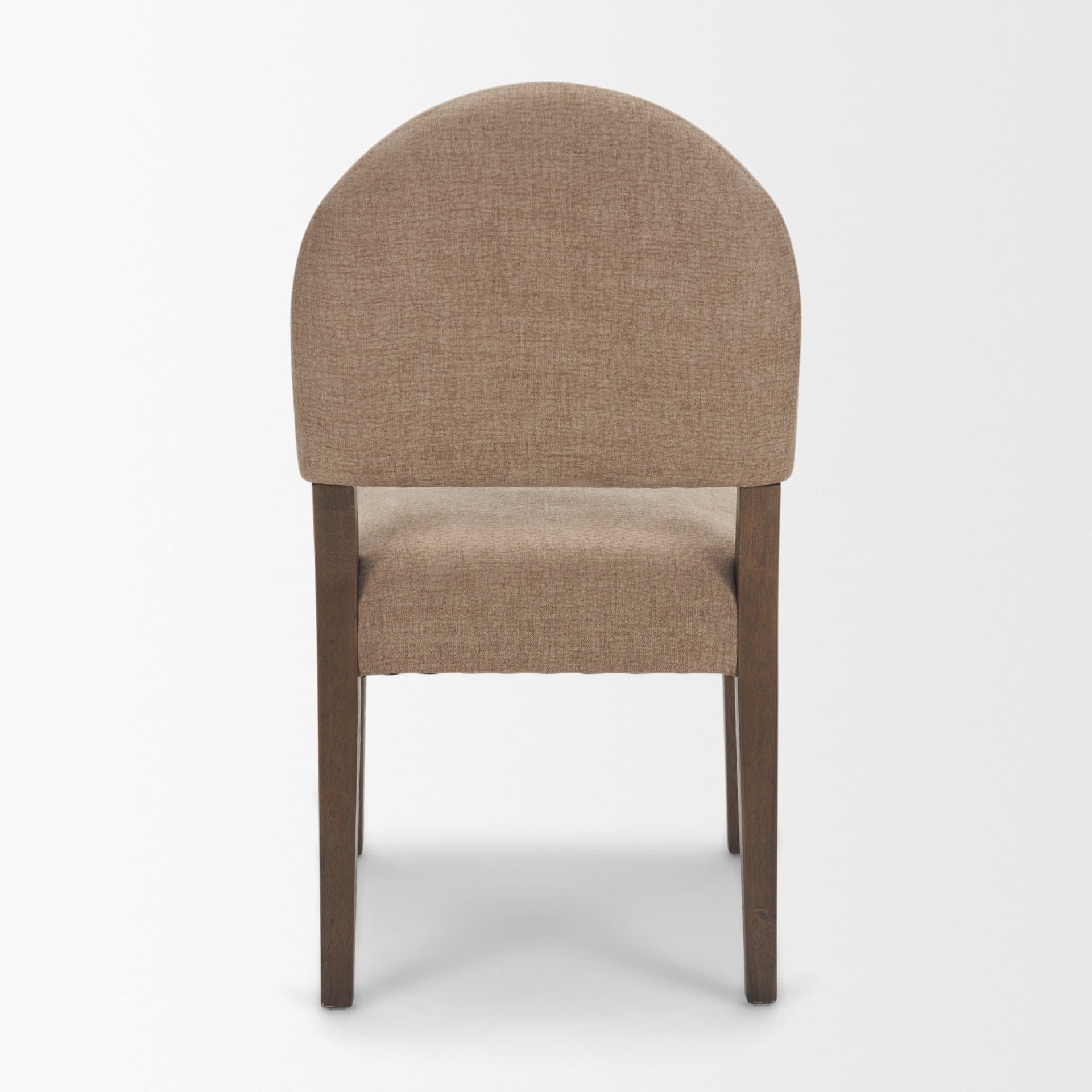 Martie Rounded Back Dining Side Chair | Fabric w/ Wood — product photograph