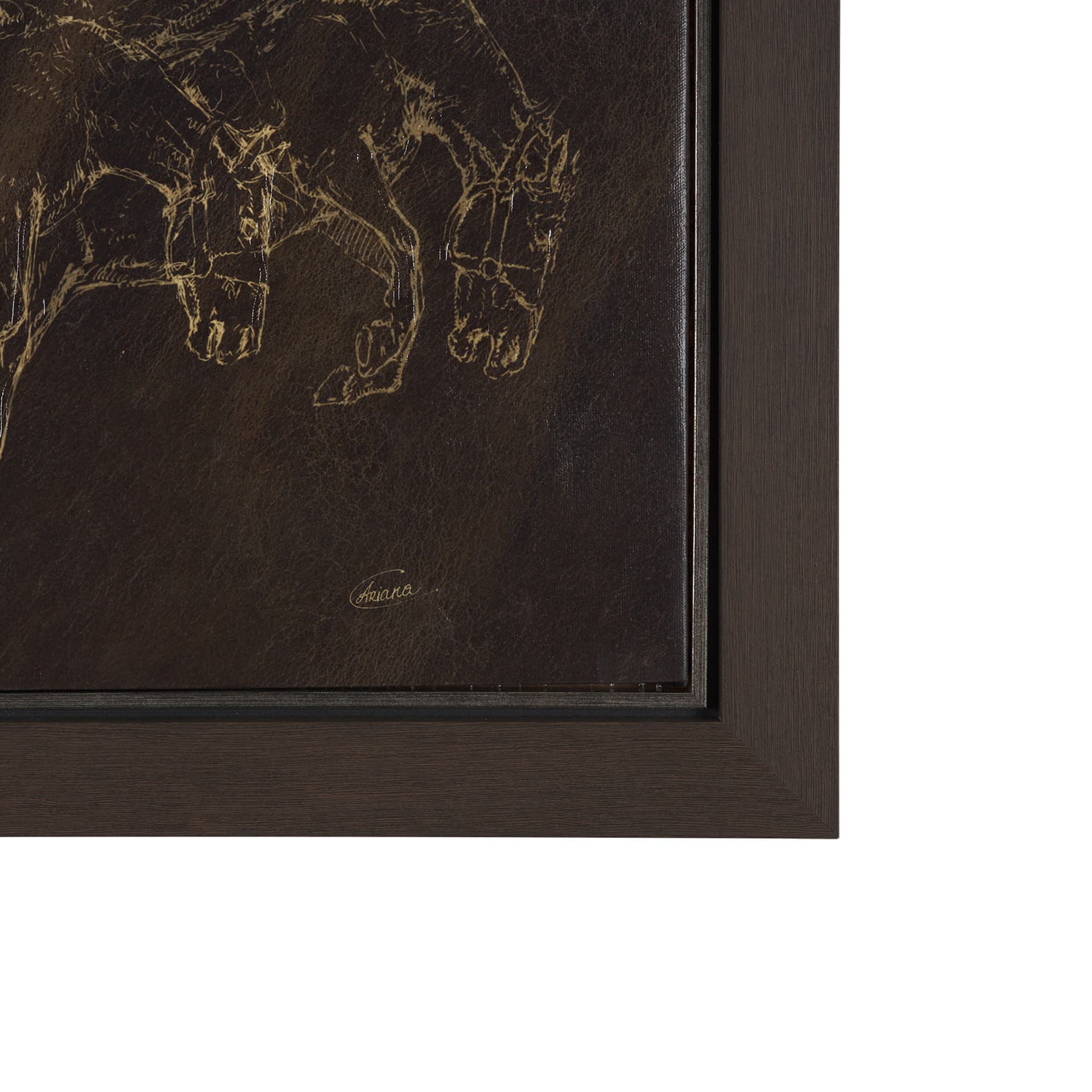 Ride 'Em Cowboy by Mercana Studio a Hand Embellished Textured Framed Canvas — product photograph