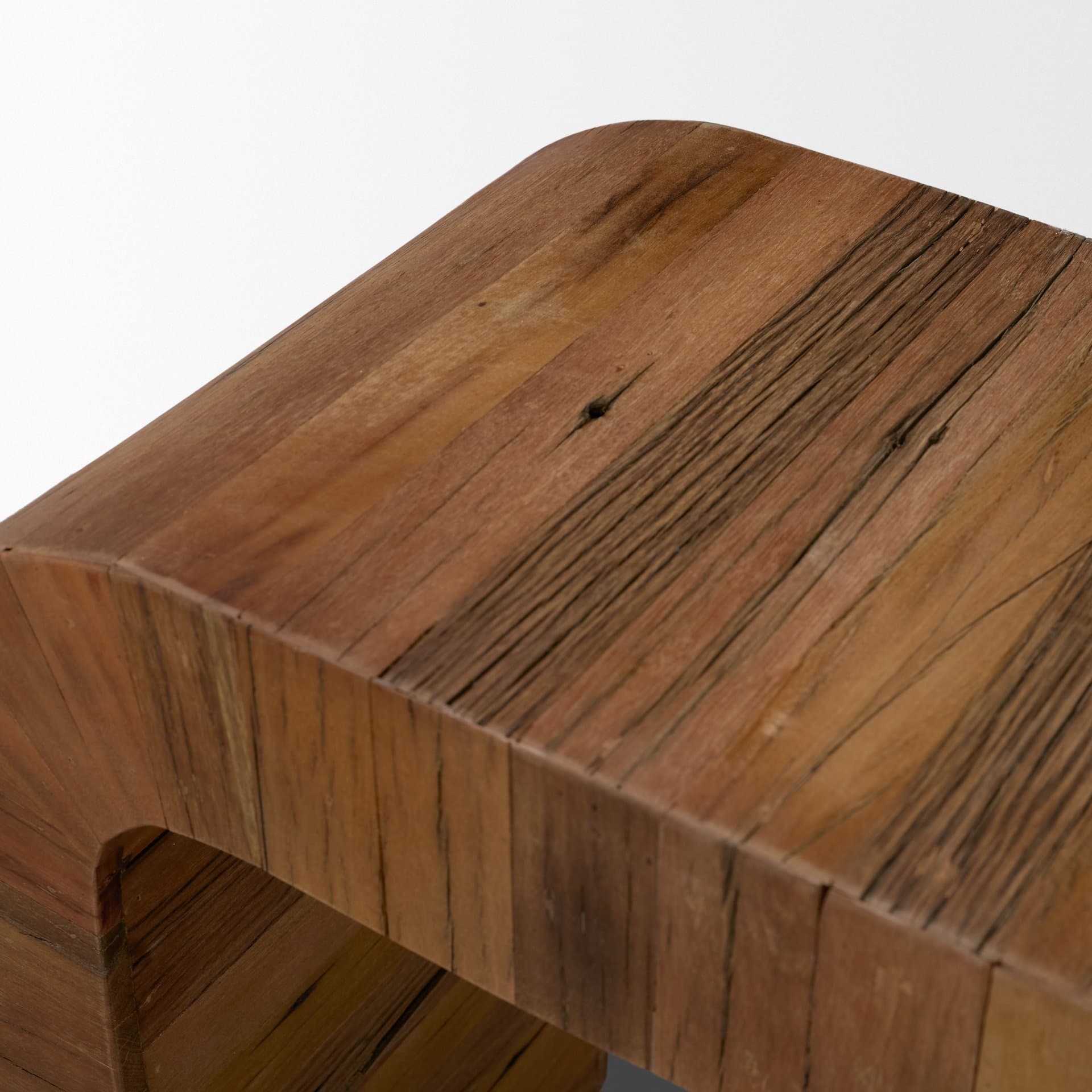 Denton Medium Brown Relcaimed Wood Console Table — product photograph