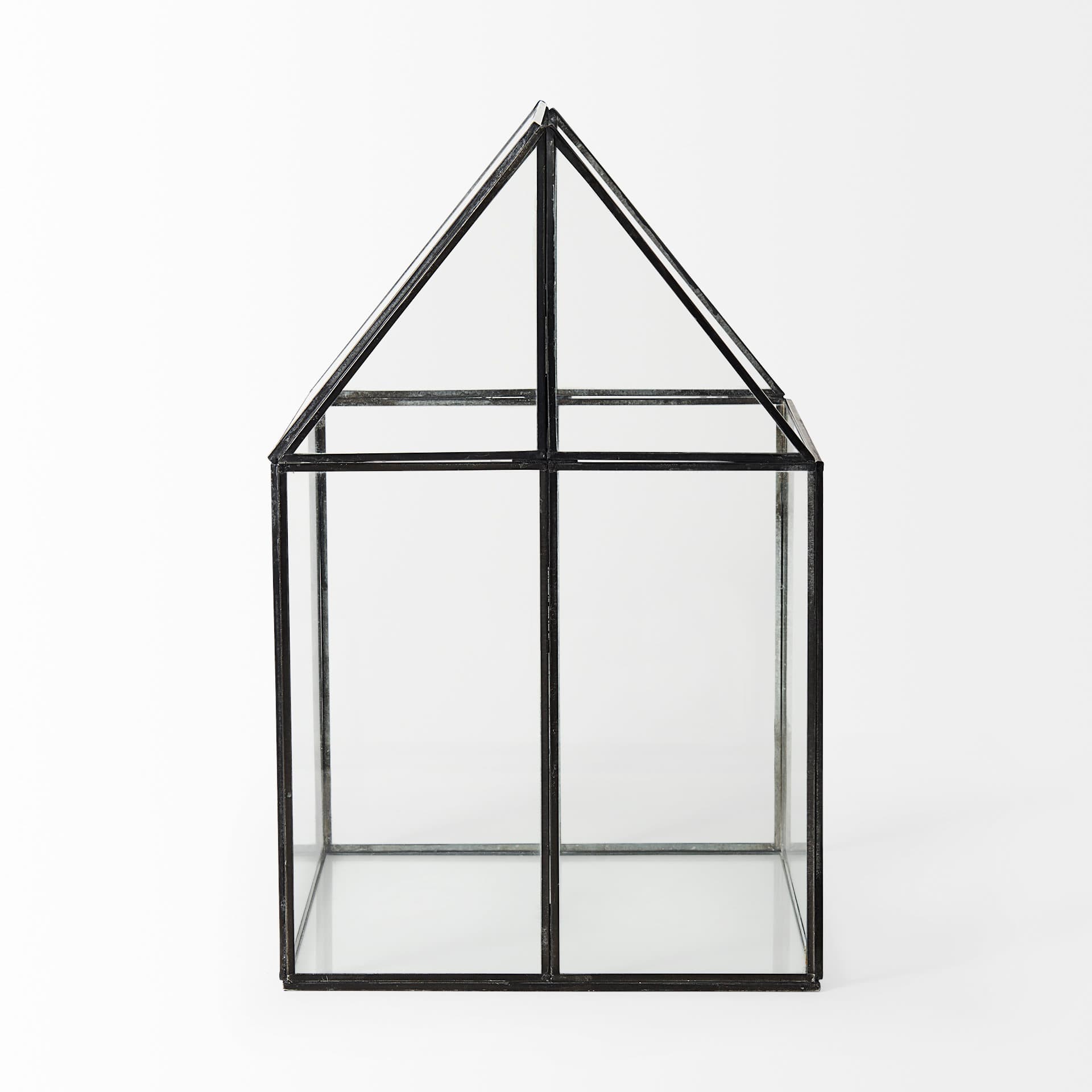 Sikes (Large) 10L x 10W x 16H Hut Terrarium W/Glass Base — product photograph
