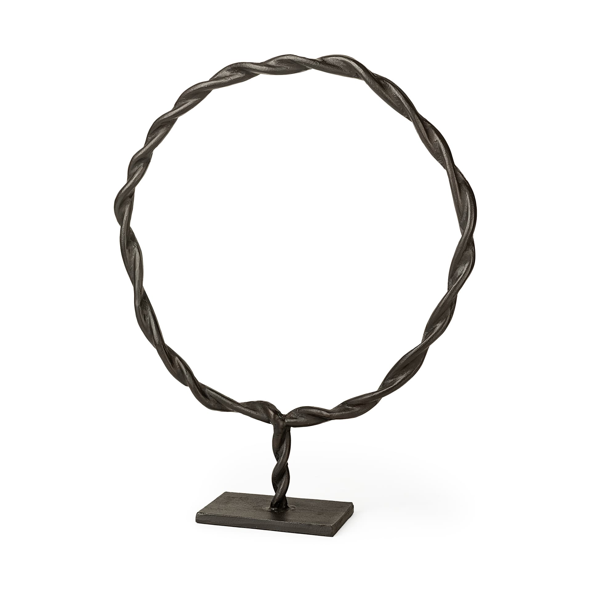 Rizwan (Large) Black Aluminum Braided Circular Object — product photograph