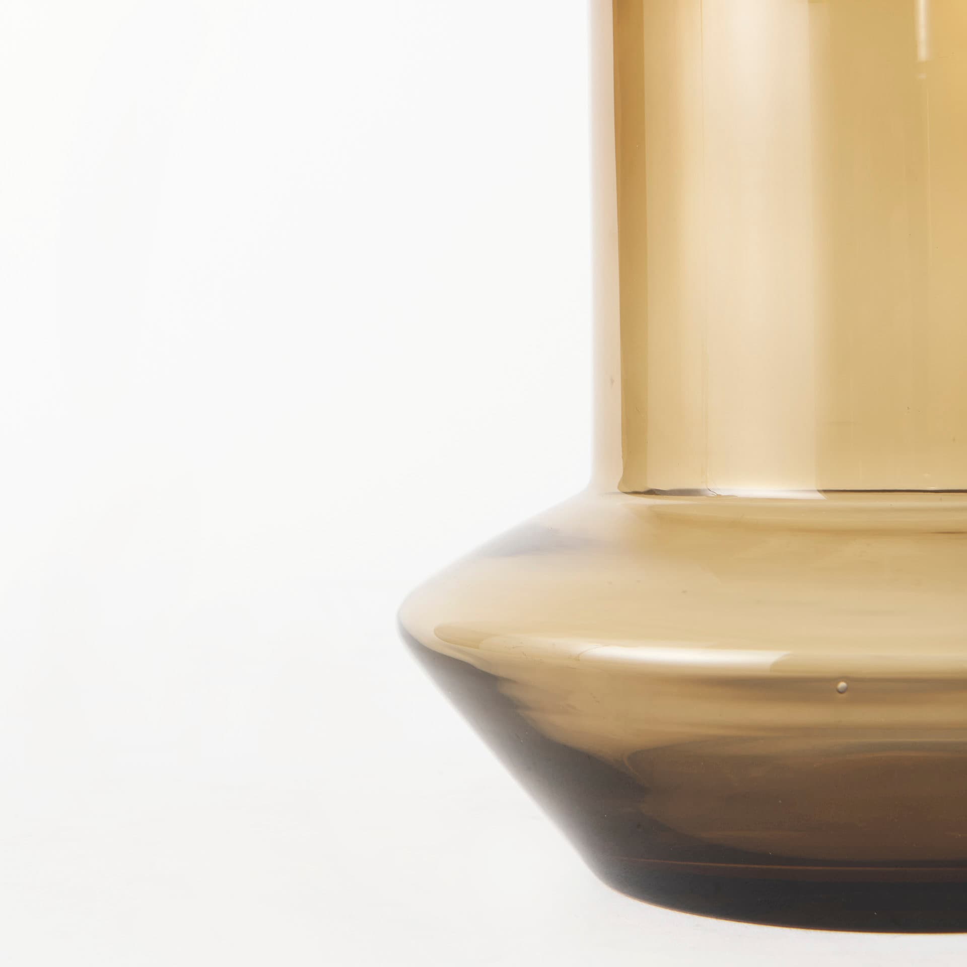 Amrita 8.3L x 8.3W x 9.7H Golden Brown Glass Vase — product photograph