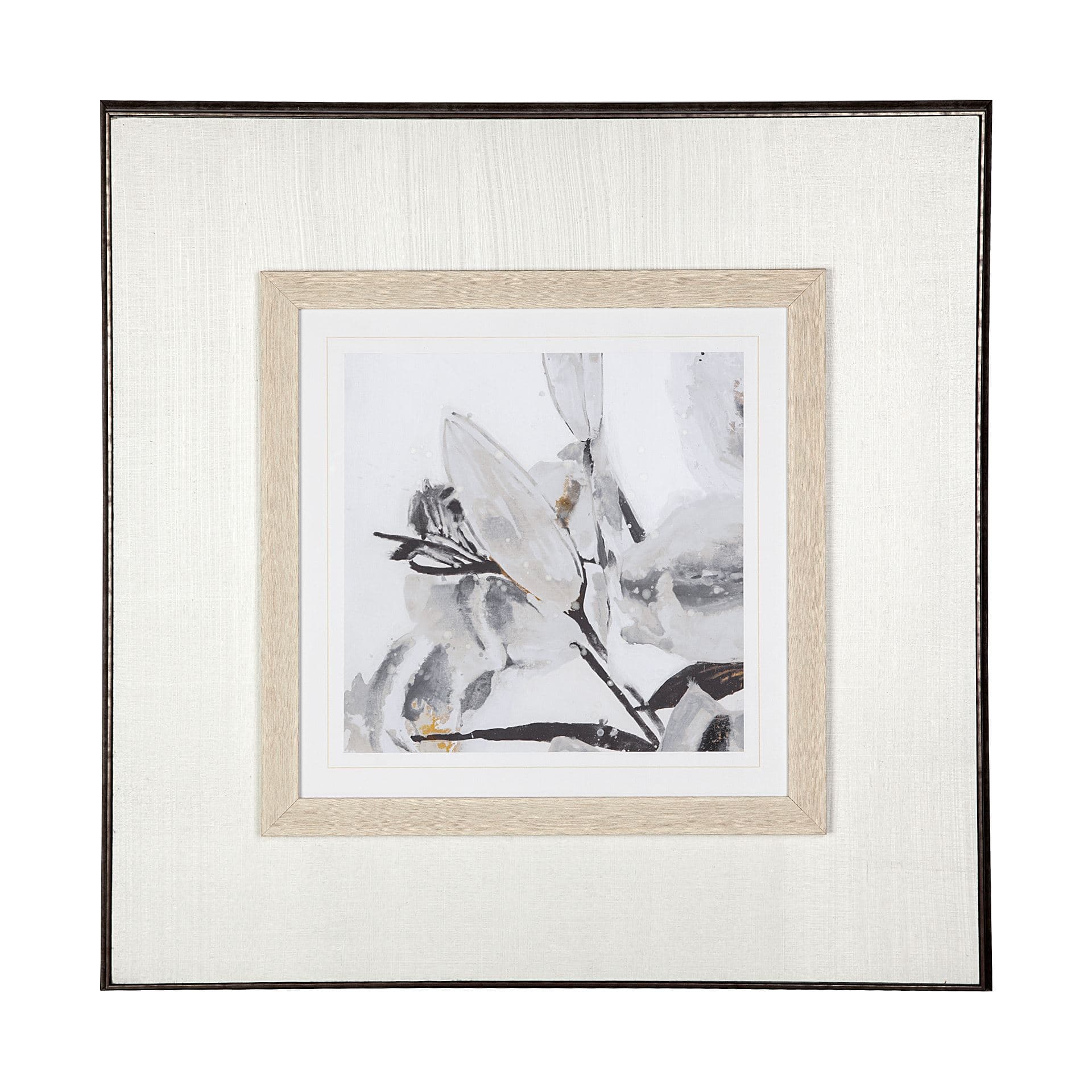 Blooming Opalescent I by Mercana Studio Hand Embellished Textured Framed Art Print Matted under Glas — product photograph