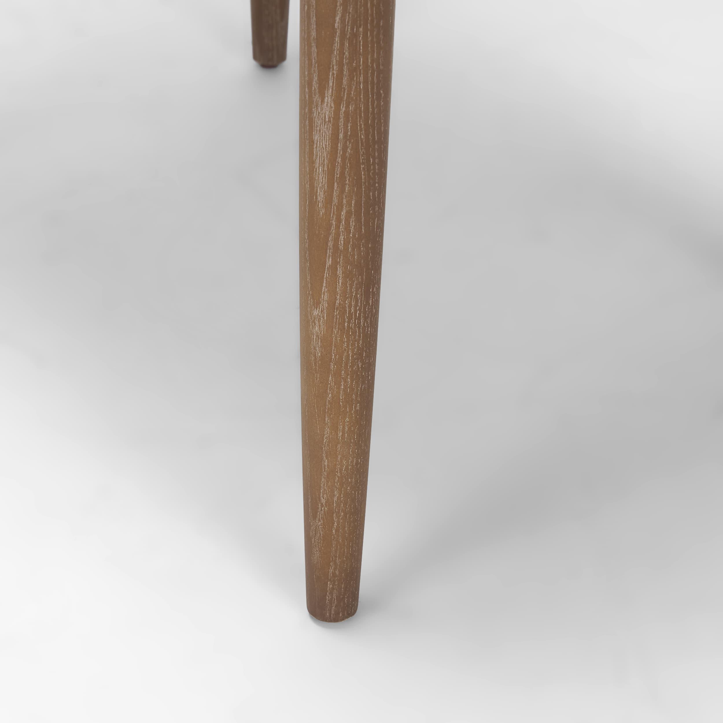 Cavett Curved Back Dining Side Chair | Cream Boucle w/ Wood — product photograph