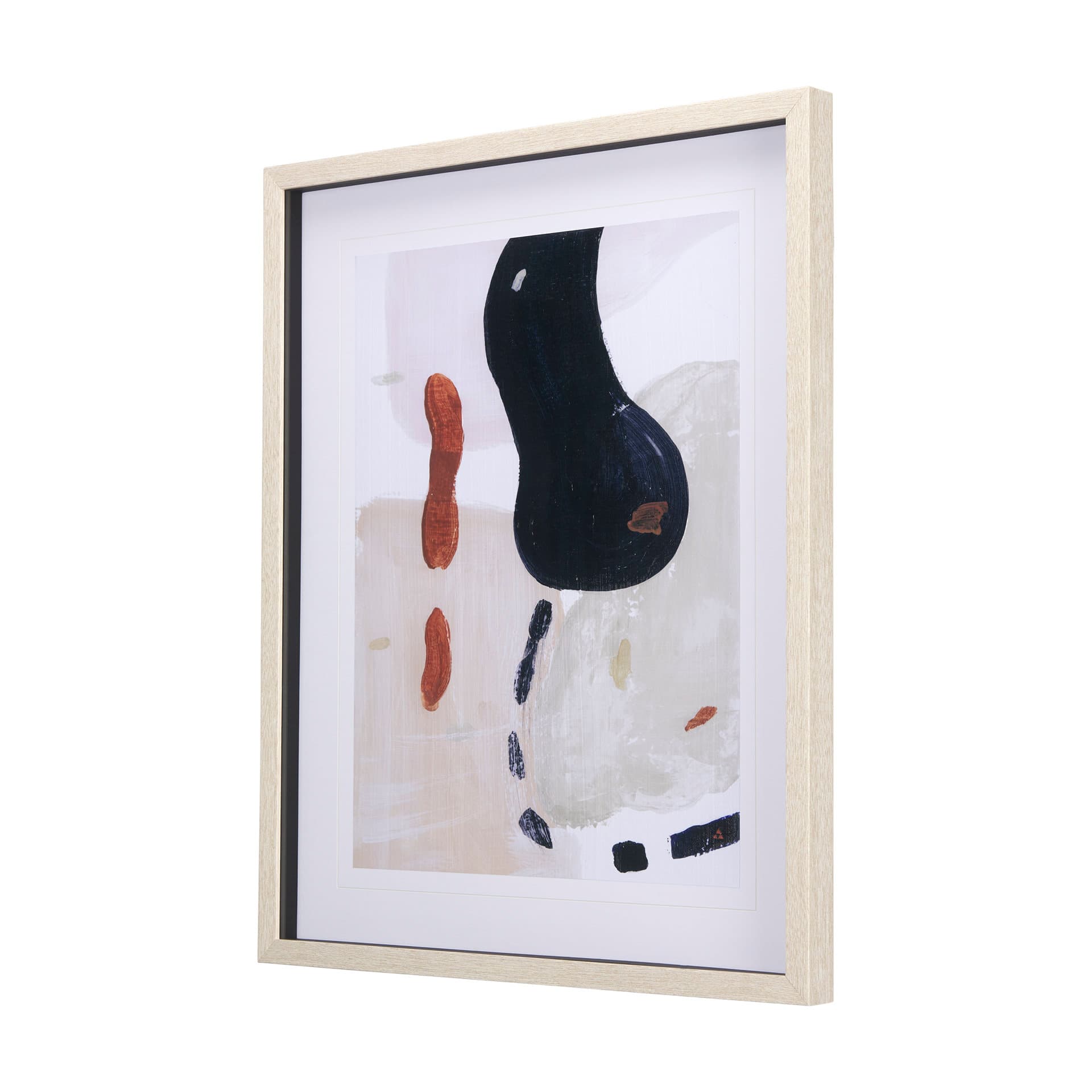 Color Blocks II by Mercana Studio a Hand Embellished Textured Framed Art Print Matted under Glass — product photograph
