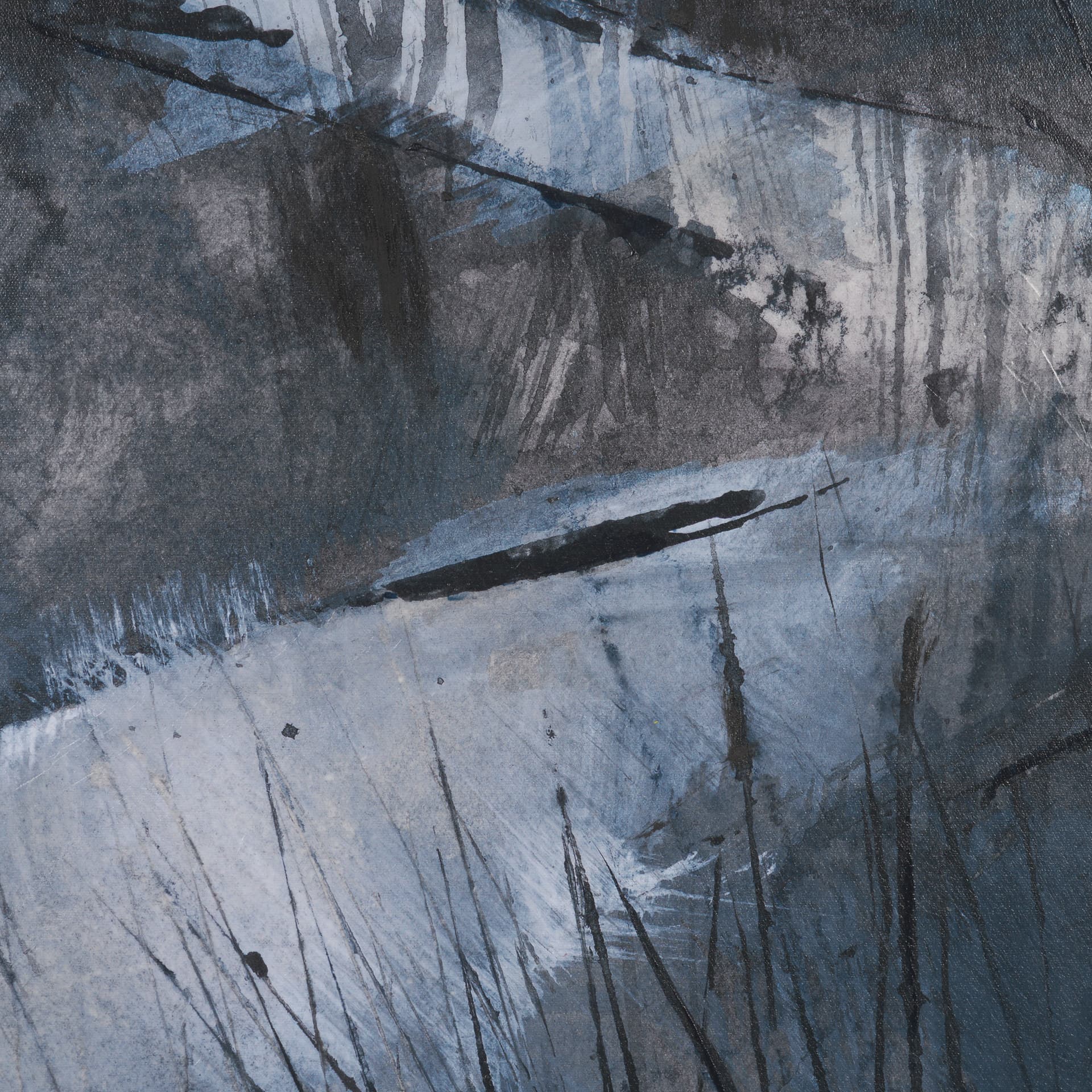 Brook and Willows II by Mercana Studio Hand-Embellished Textured Framed Canvas Artwork — product photograph