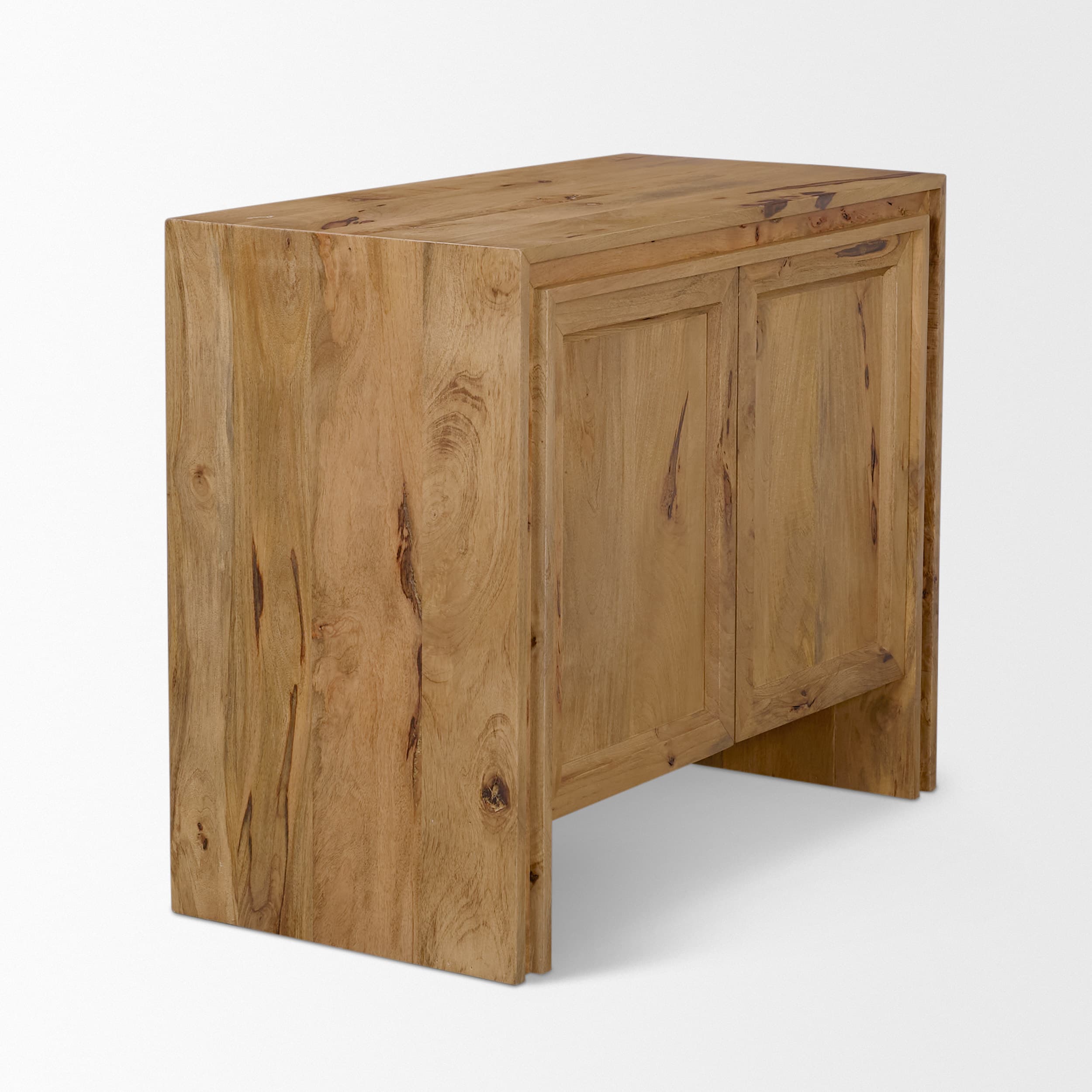 Notts Brown Wood 2-Door Accent Cabinet — product photograph