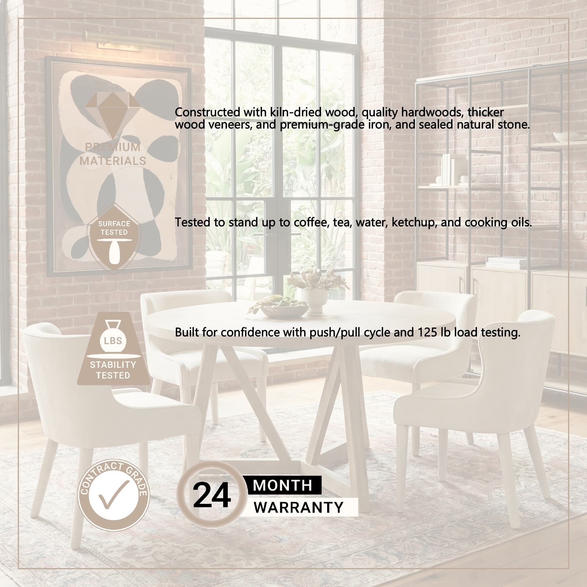 Legolas 60" Round Dining Table | Modern | Brown Wood | Seats 6 — product photograph