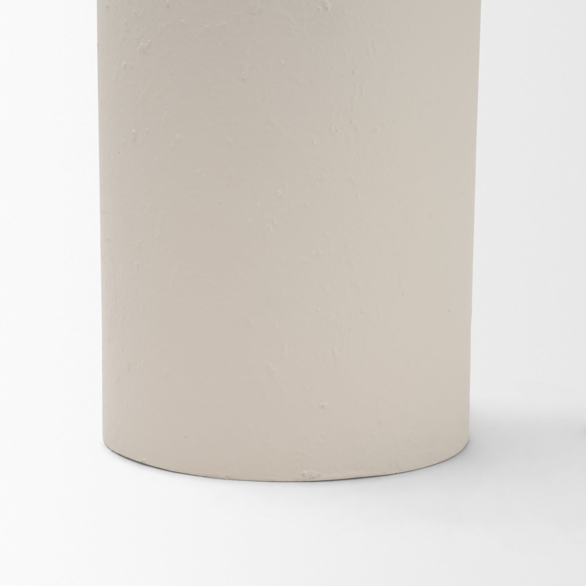 Pelar Large Matte White Metal Stacked Pillar Candle Holder — product photograph