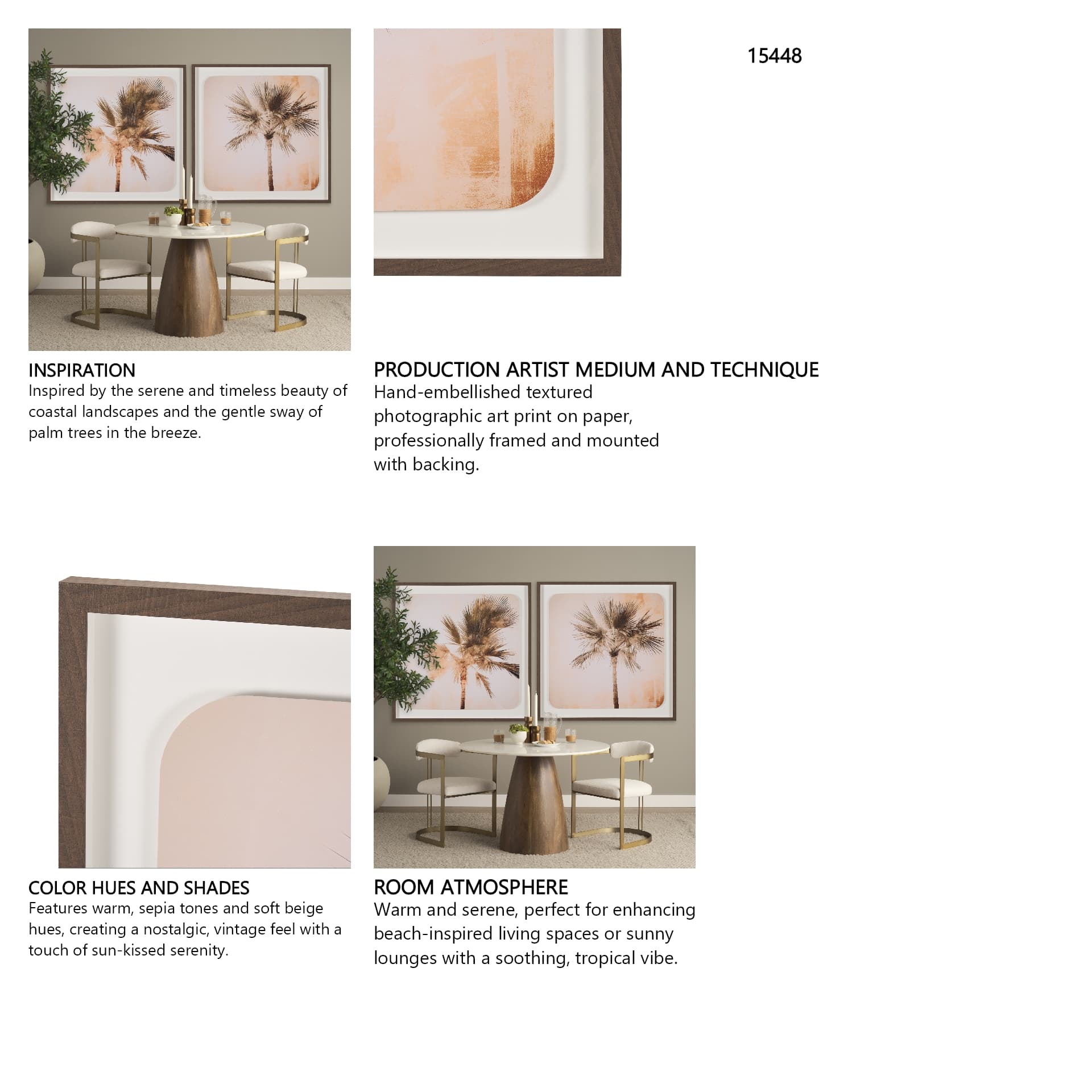 Sunset Serenity I by Irena Orlov a Hand Embelished Textured Framed Photo Art Print Matted under Glas — in a styled room