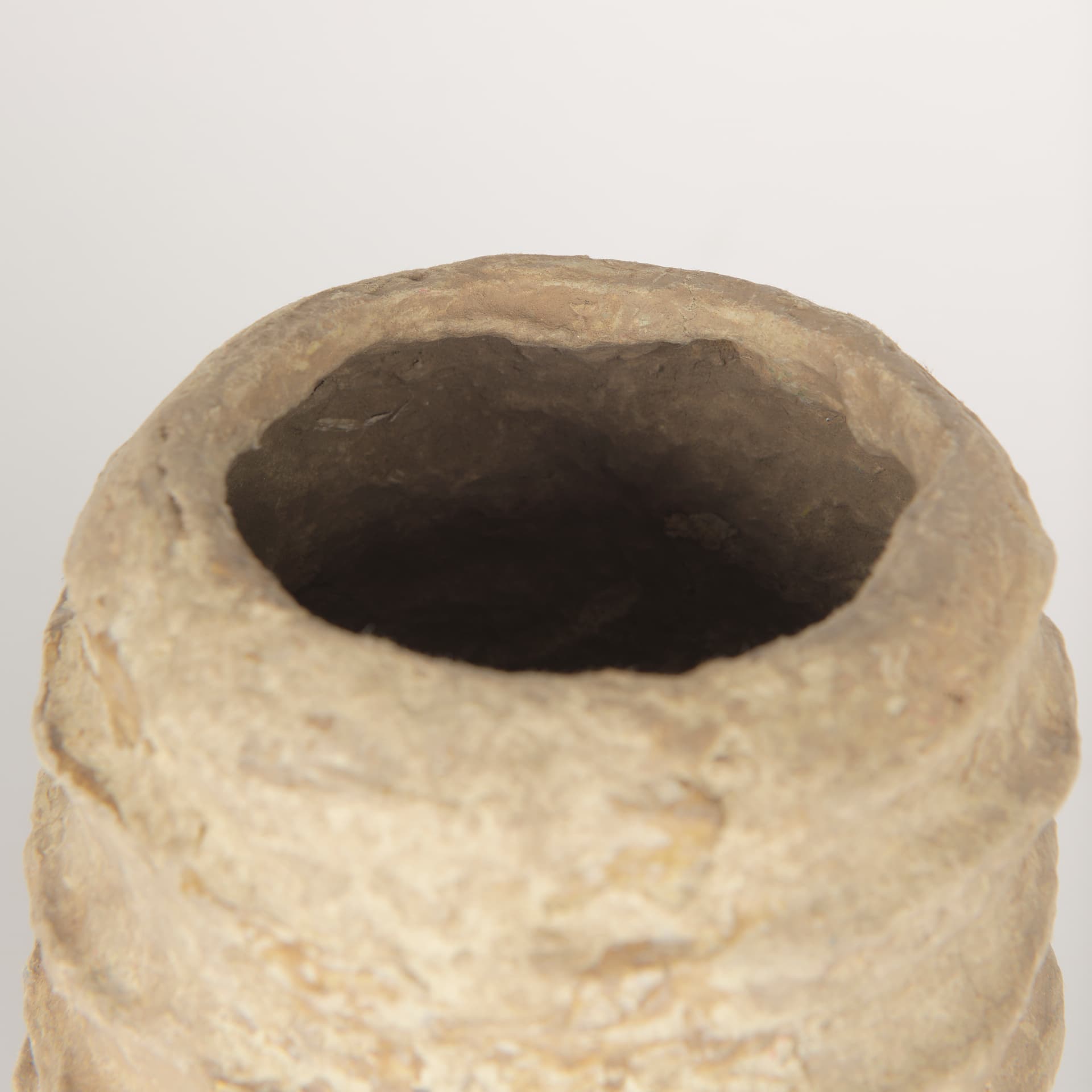 Kamli Small Beige Paper Mache Vase — product photograph