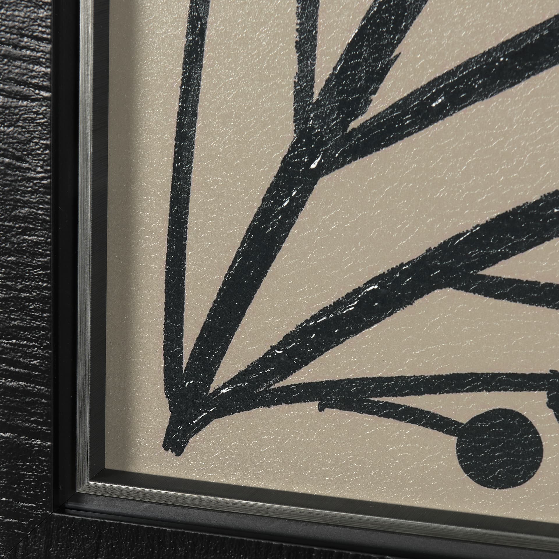 Simple Floral - Grow by Mercana Studio Hand Embellished Textured Framed Art Photo Matted under Glass — product photograph