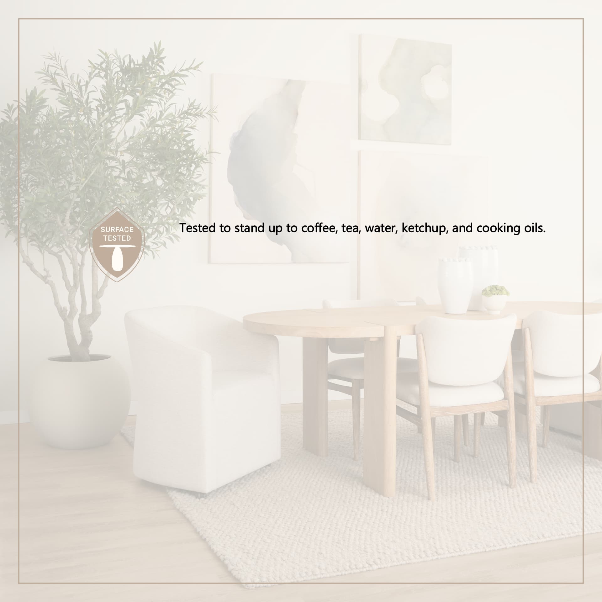Sohan 91"L x 38"W Oval Dining Table | Light Brown Wood | Seats 8 — product photograph