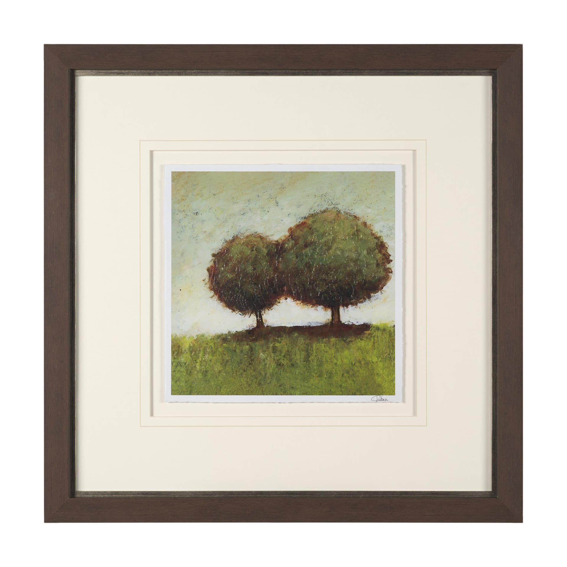 Hidden Grove II by Mercana Studio Hand Embelished Textured Framed Artwork Matted under Glass — product photograph