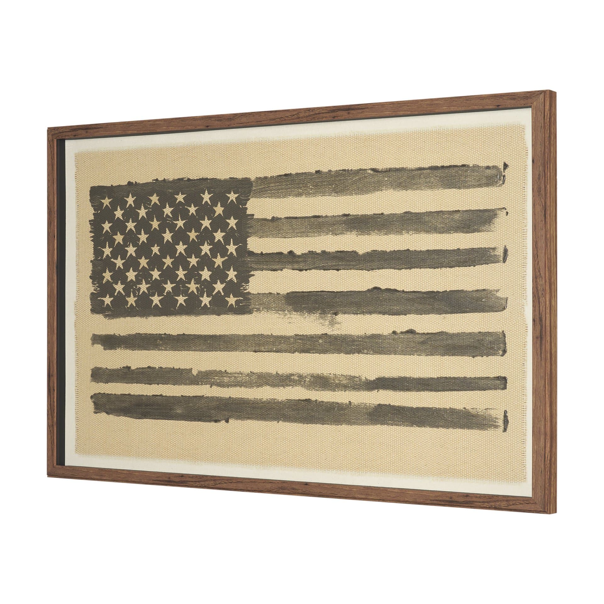 Stars & Stripes by Mercana Studio Hand Embelished Textured Framed Artwork Matted under Glass — product photograph