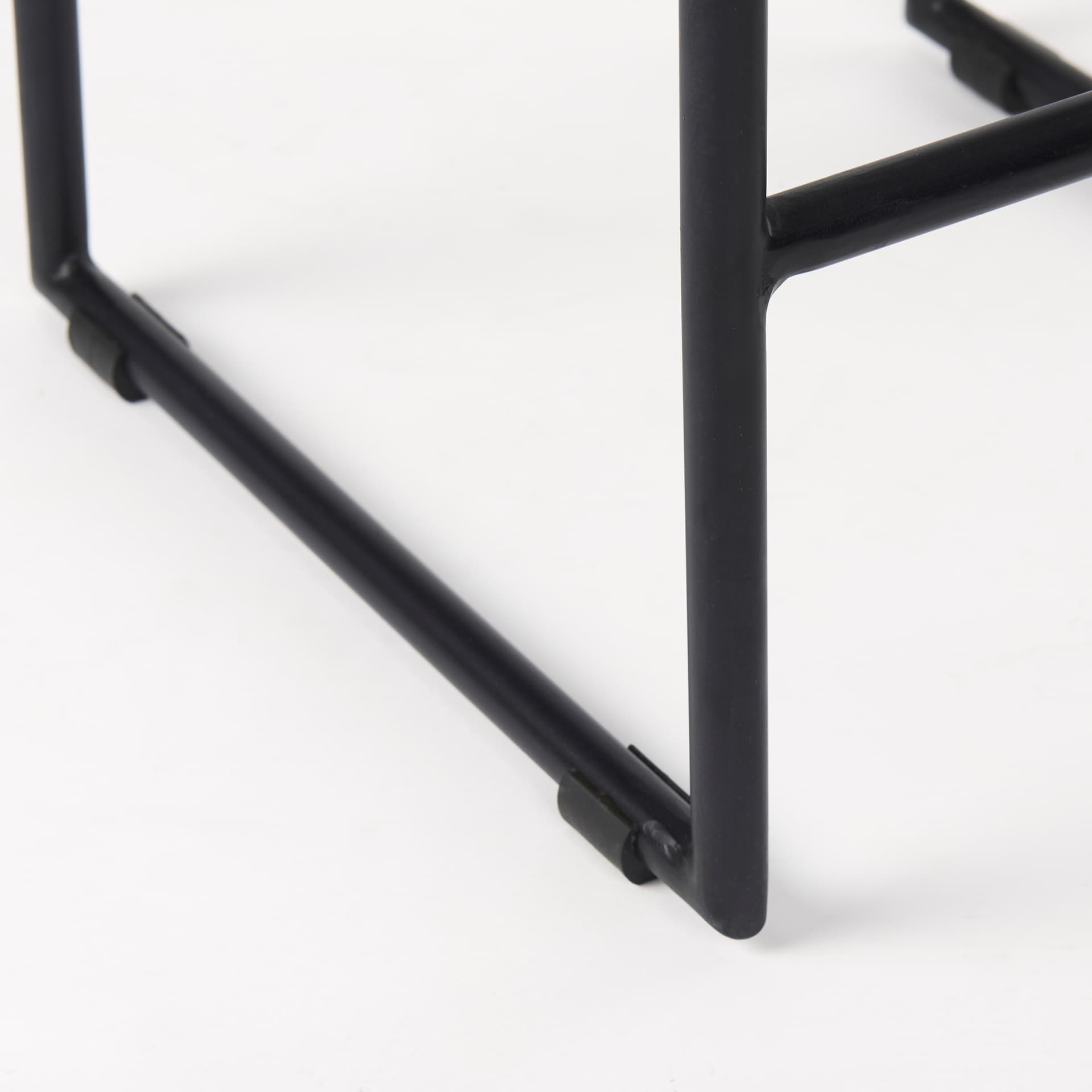 Givens Backless 26in Seat Counter Stool | Natural Wood w/ Black Metal — product photograph