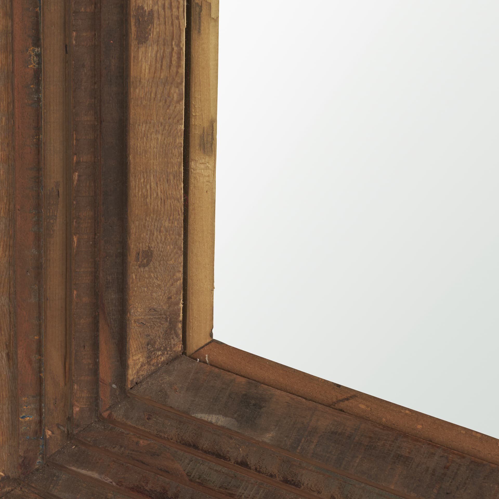 Bennet Large Rectangle Reclaimed Wooden Mirror — product photograph