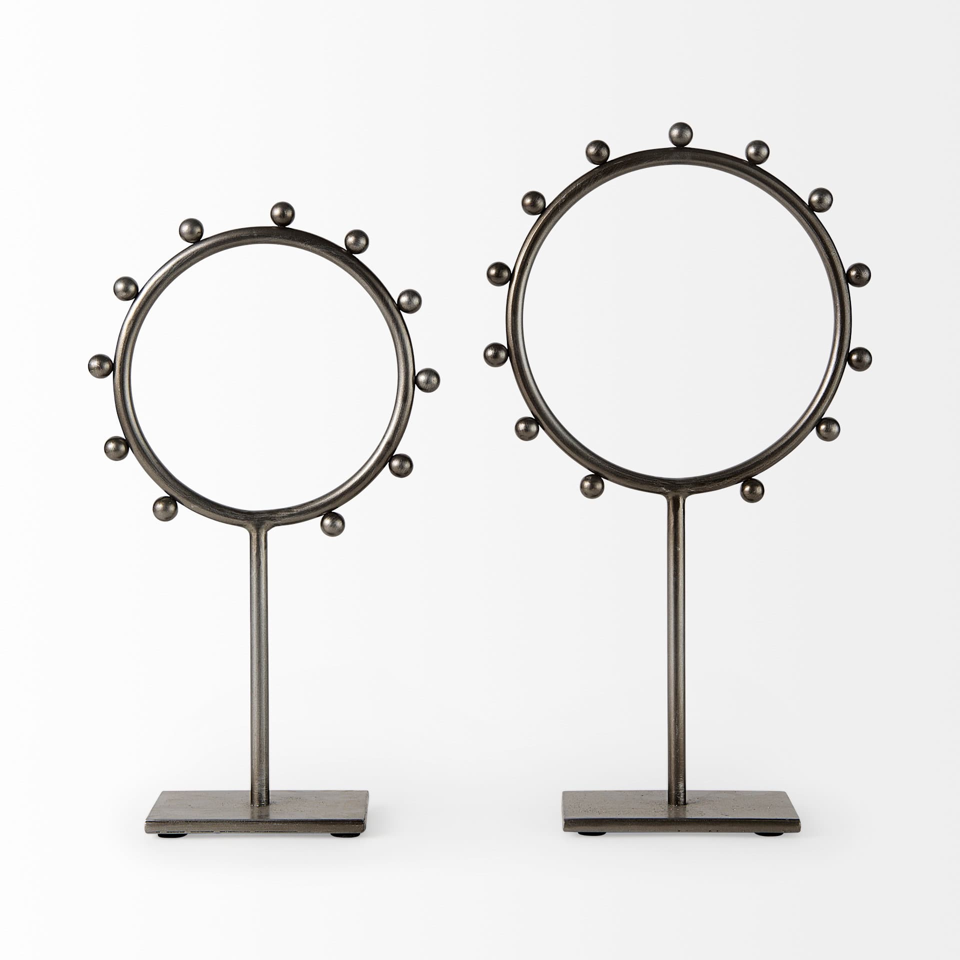 Elio 8.3L x 3.0W x 15.0H Large Studded Hoop Object — product photograph