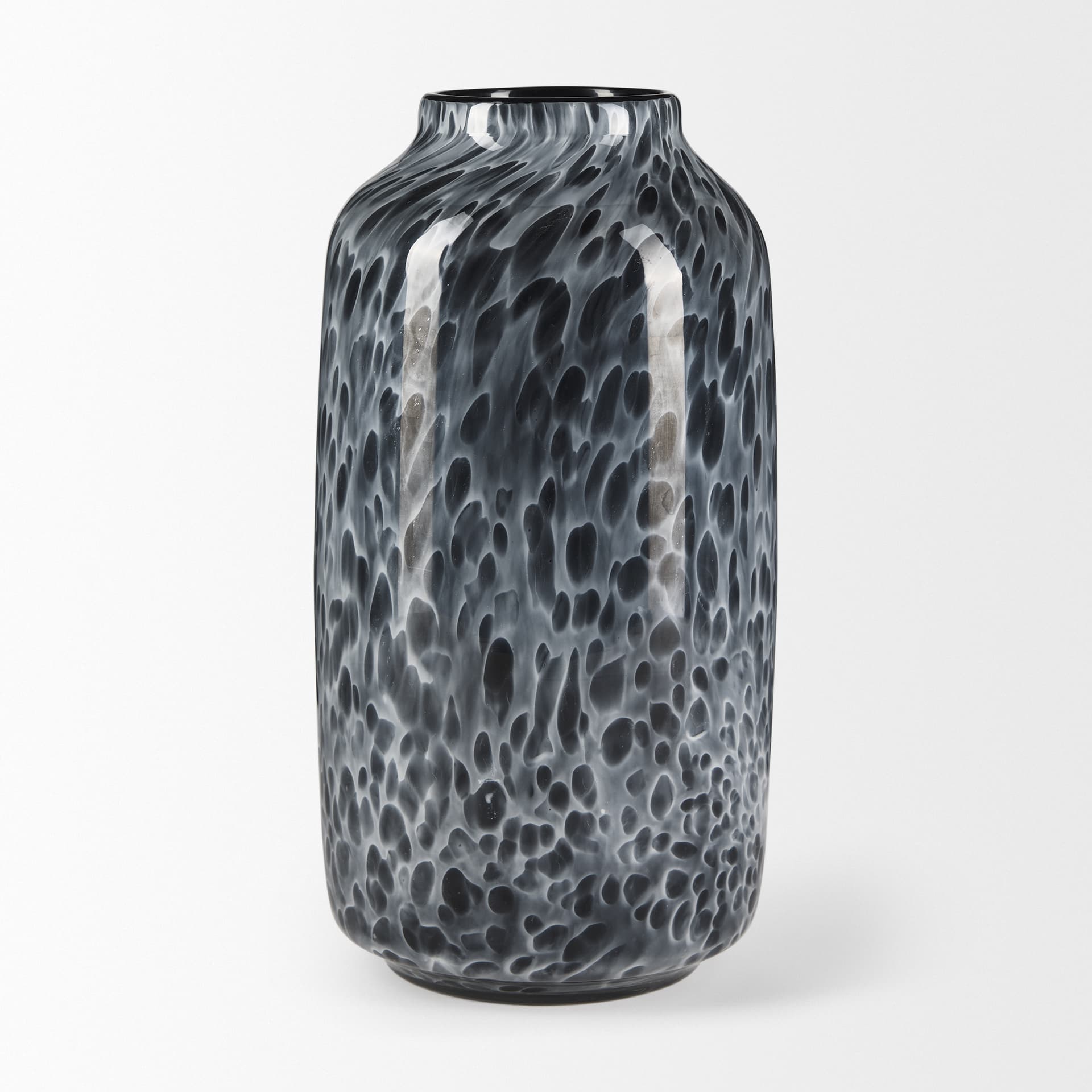 Masai Medium Black Mottled Glass Vase — product photograph