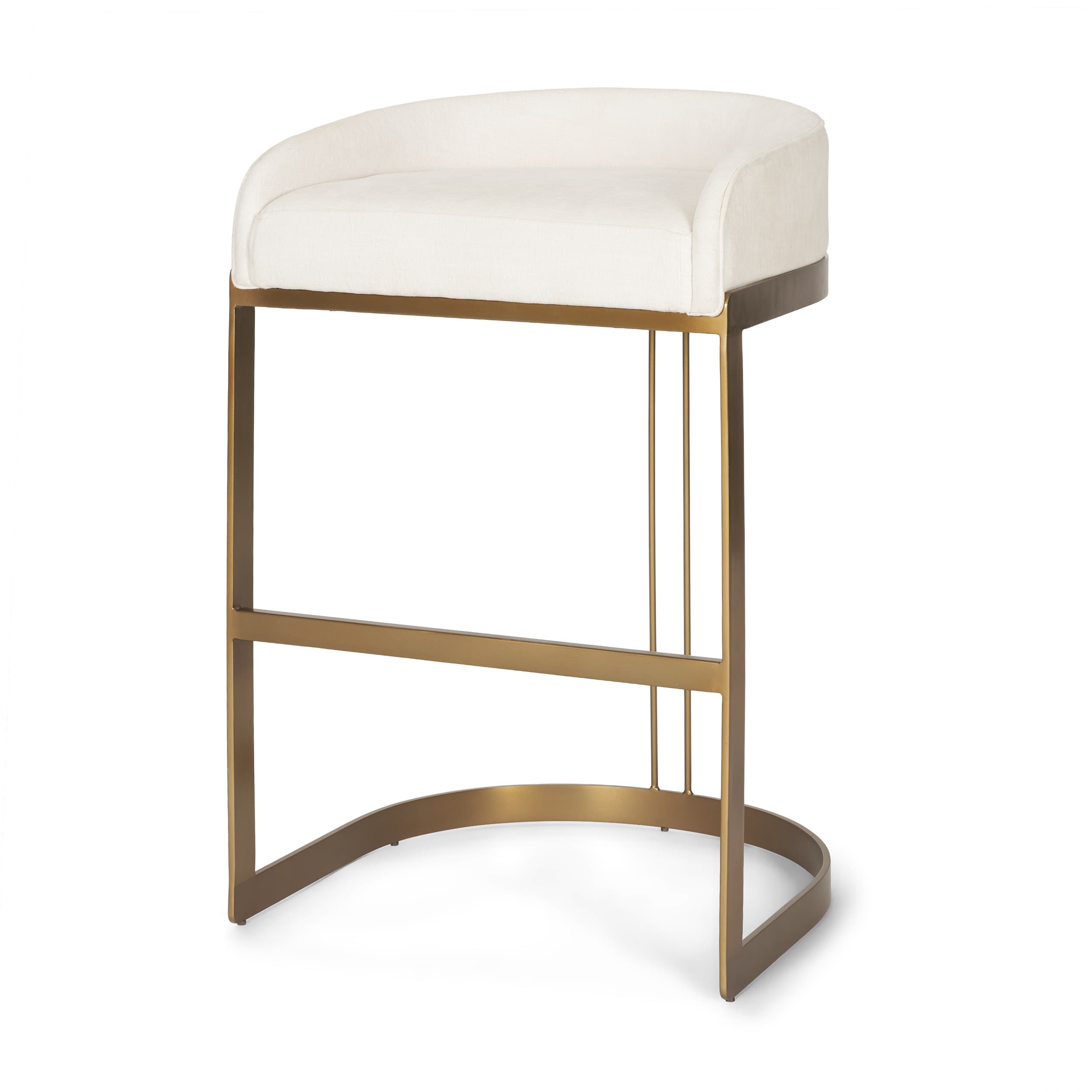 Hollyfield Low Back 28.75in Seat Bar Stool | Bar w/ Cream Fabric — product photograph