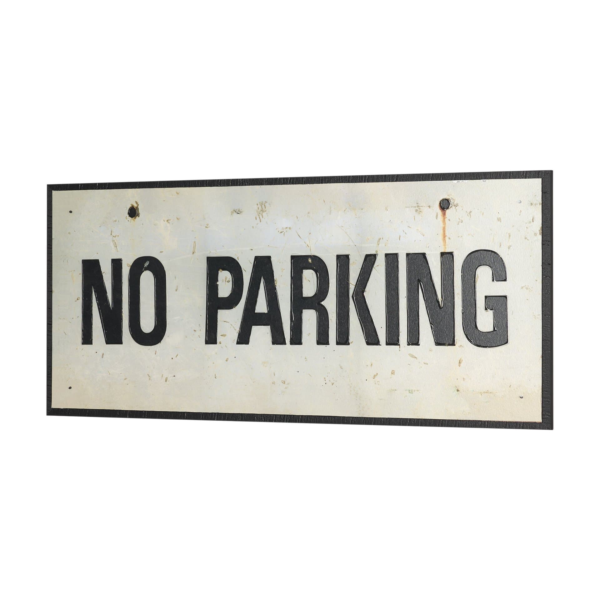 No Parking LG by Mercana Studio Hand Embelished Textured Framed Artwork Matted — product photograph