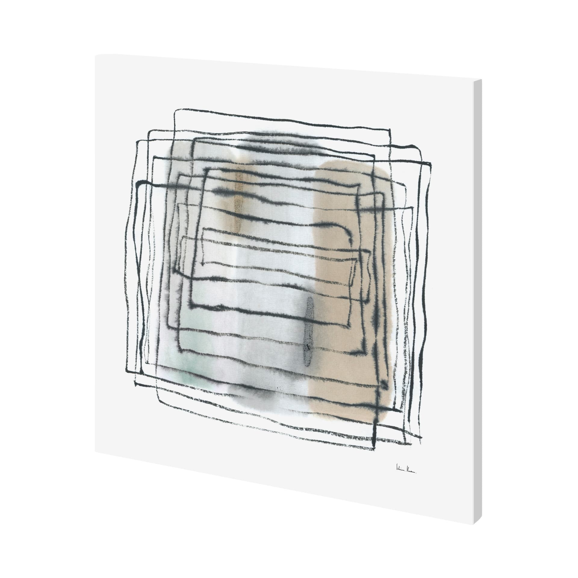 Field IV by Silvia Krause a Hand Embellished Textured Canvas — product photograph