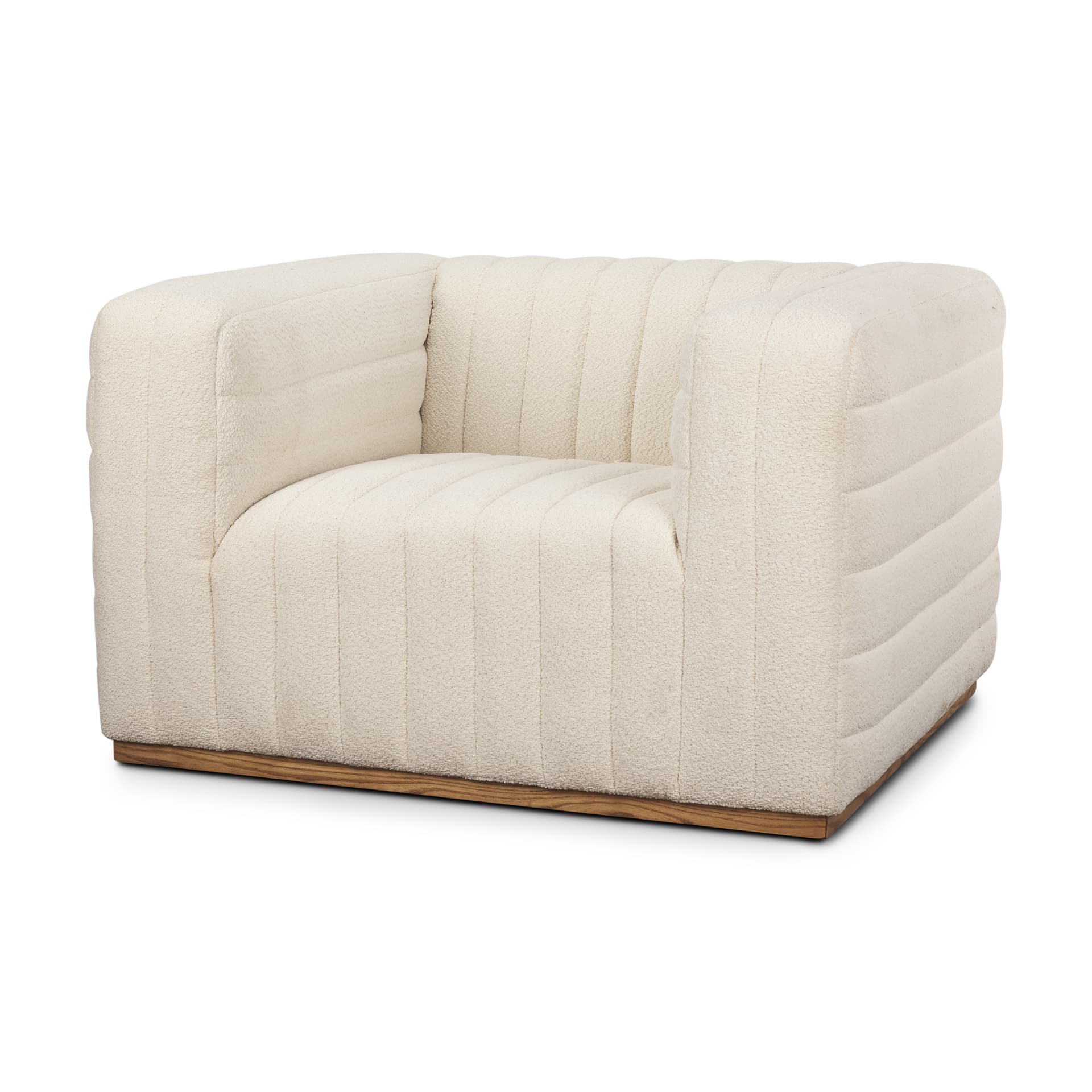 Ricciardo Cream Boucle Upholstered Arm Chair — product photograph