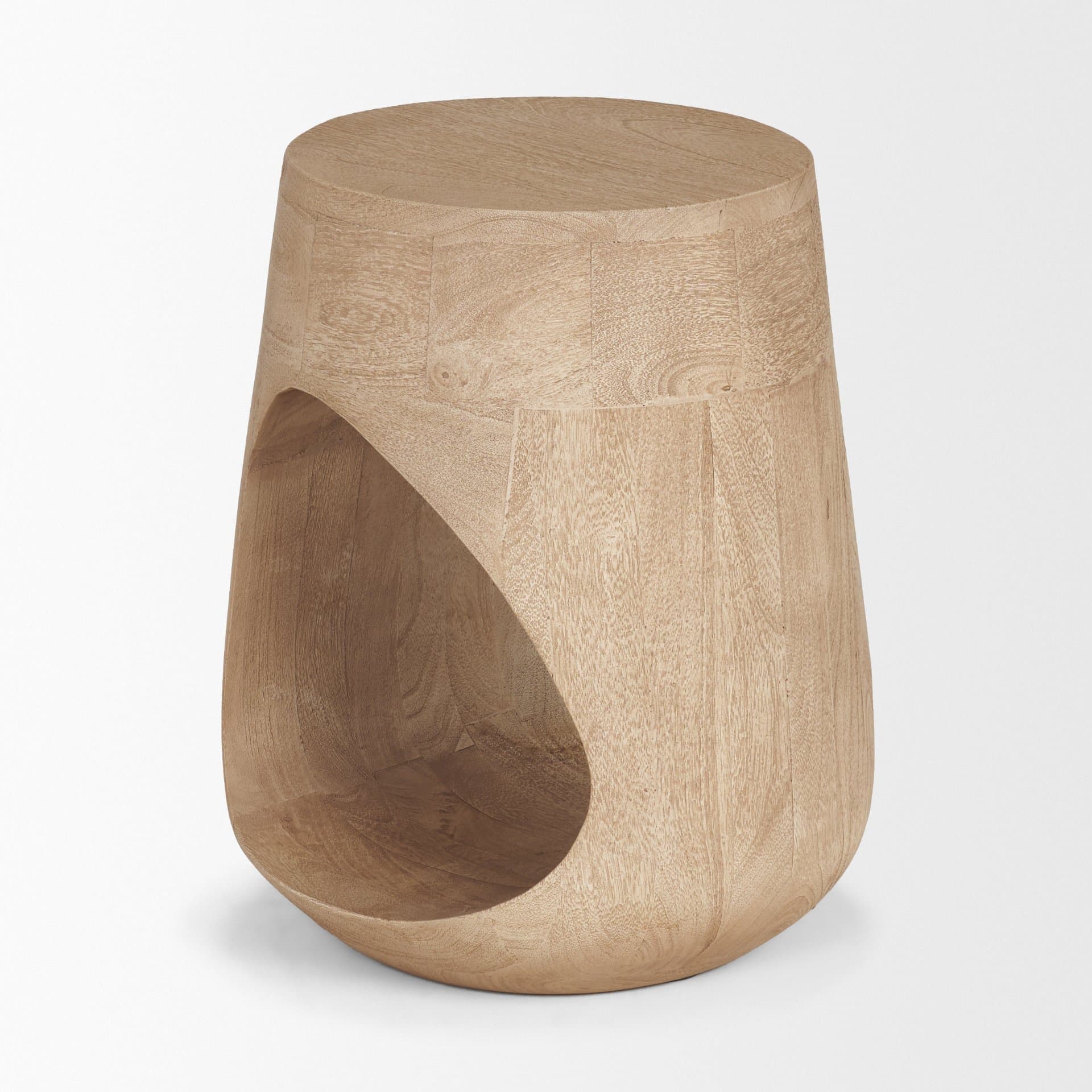 Cove Light Brown Sculptural Open Side Table — product photograph
