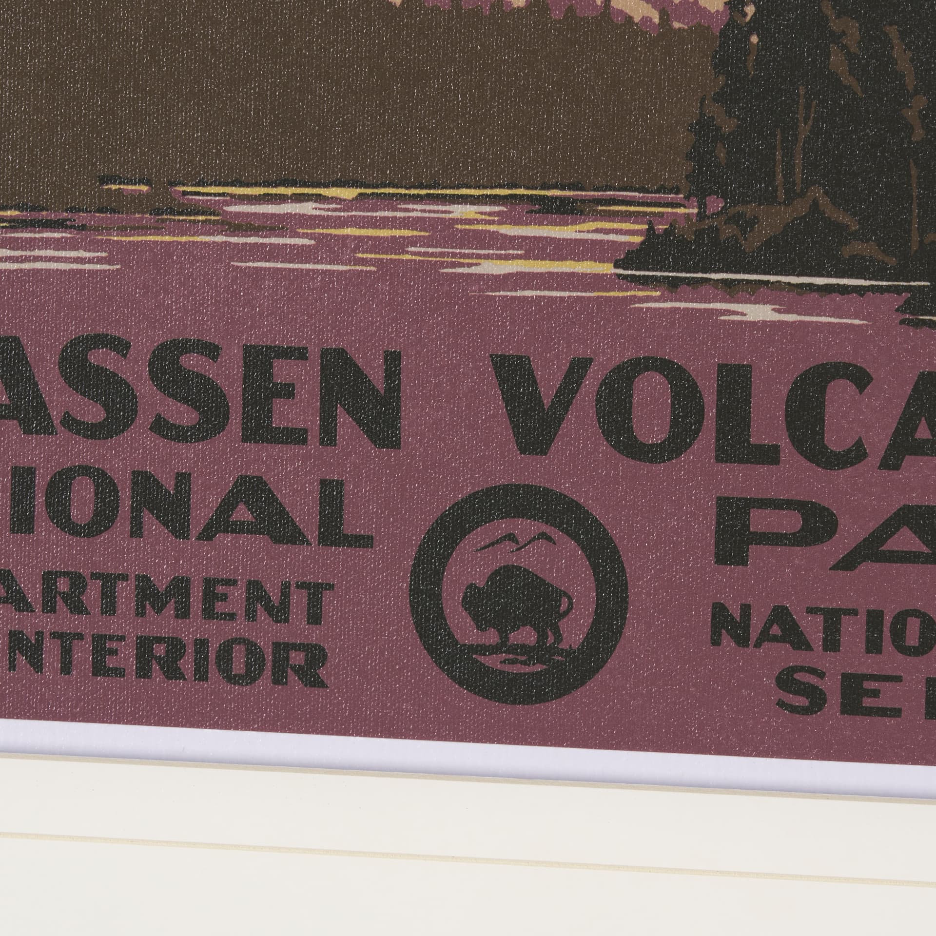 Lassen Volcanic National Park by The Vinatage Collection a Framed Art Print Matted under Glass — product photograph
