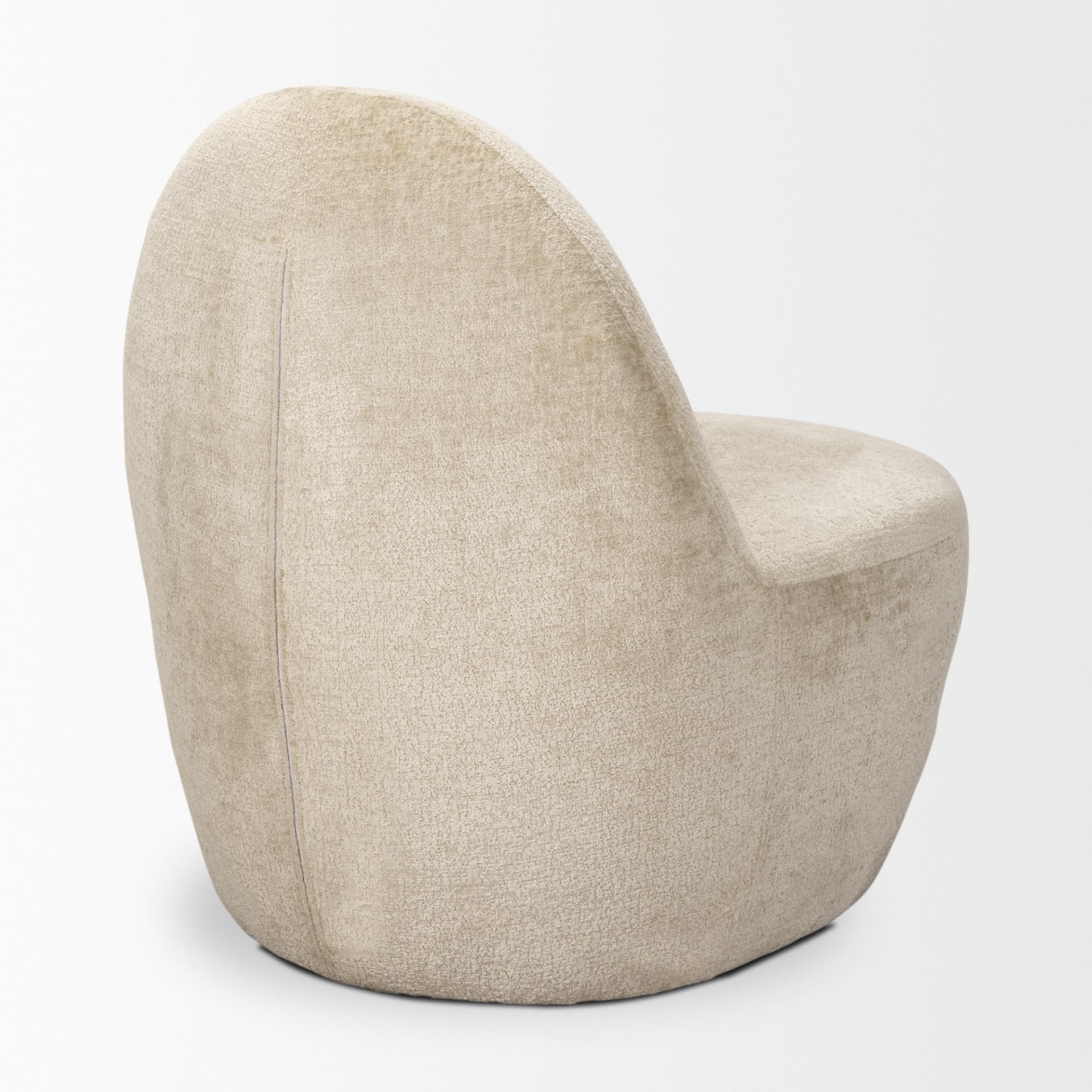 Beverly Beige Chenille Accent Chair — product photograph