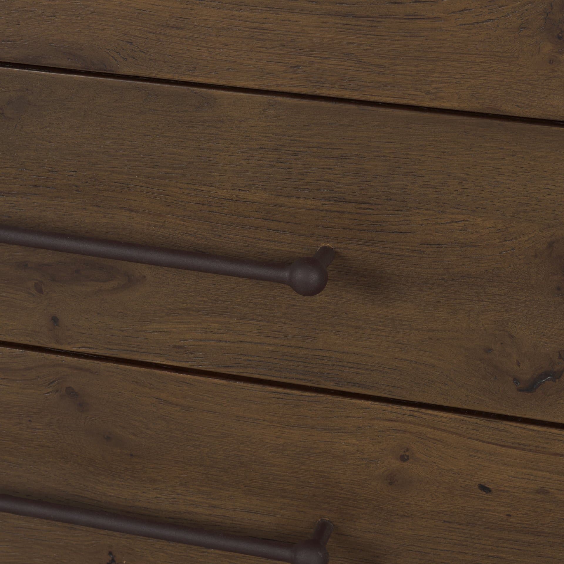 Belford 3-Drawer Dark Brown Oak Wood Closed Nightstand — product photograph