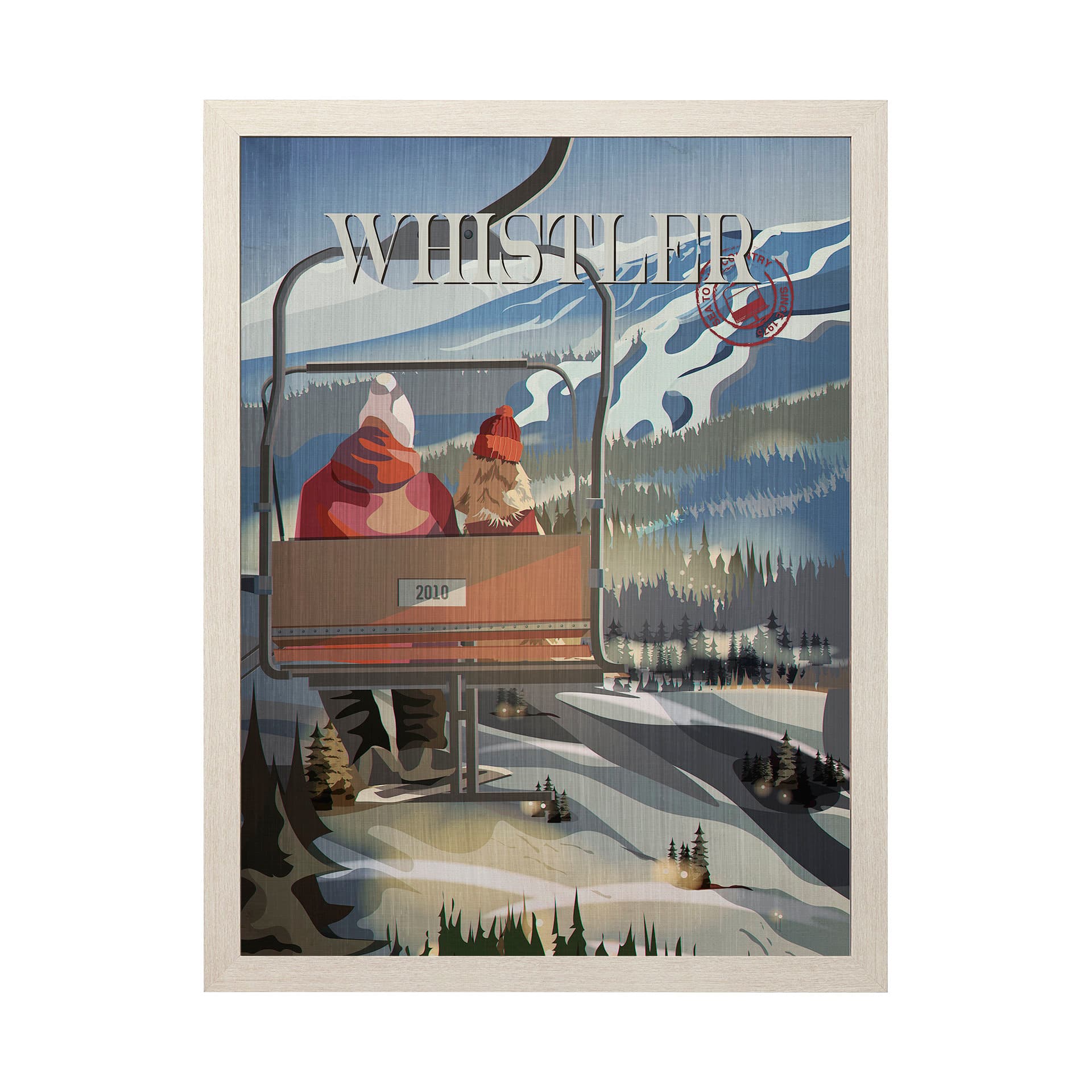 Whistler Go Canada (L) by Mercana Studio a Hand Embellished Decograph Framed Art Print — product photograph