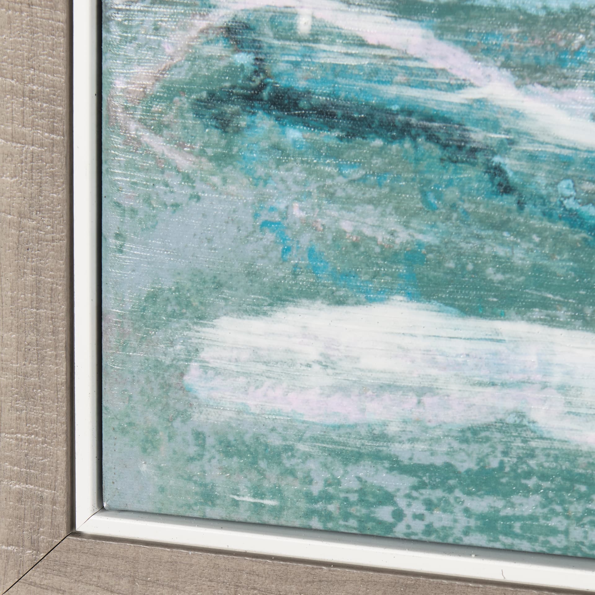 Sunshine Glare on The Waves I by Mercana Studio a Hand Embellished Textured Framed Canvas — product photograph