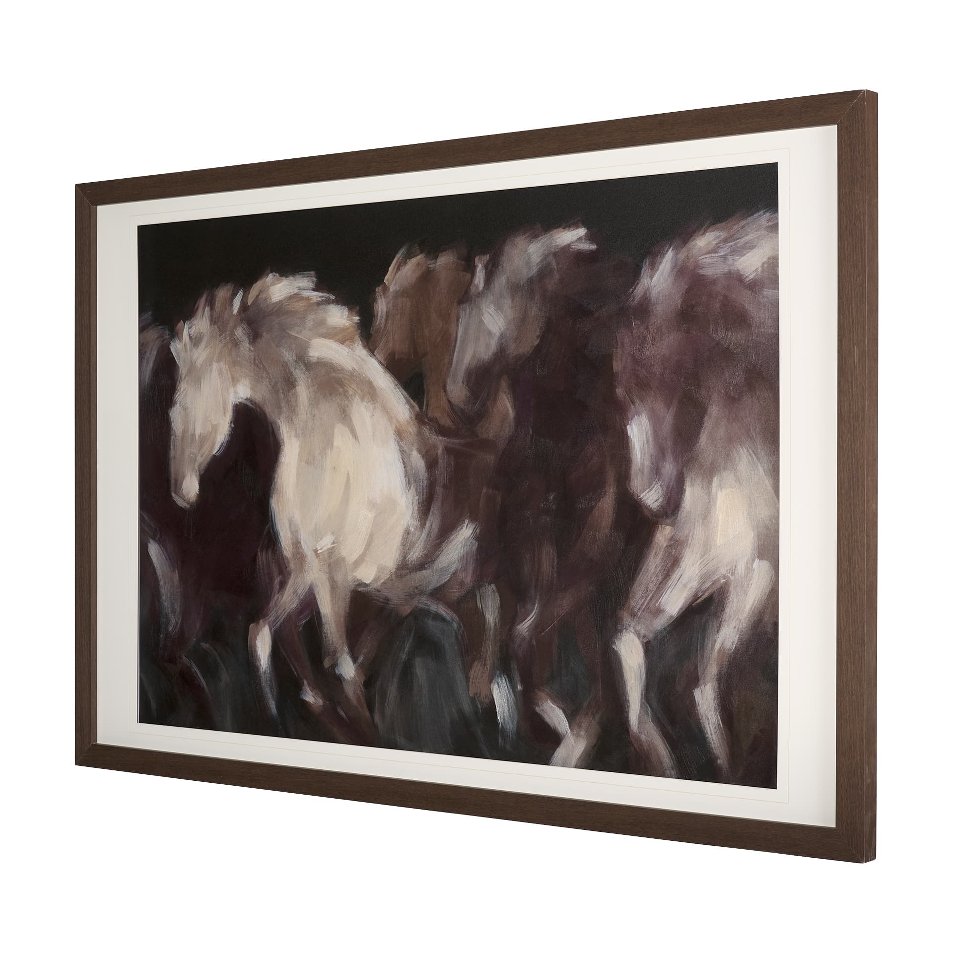 Running Wild - Quick by Mercana Studio Hand Embellished Textured Framed Art Print Matted under Glass — product photograph