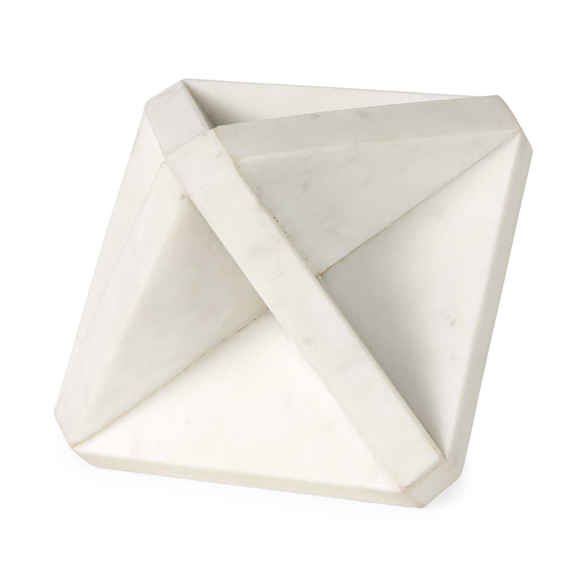 Sophia 5.5 L x 5.5 W x 8.5 H White Marble Decor Stand — product photograph