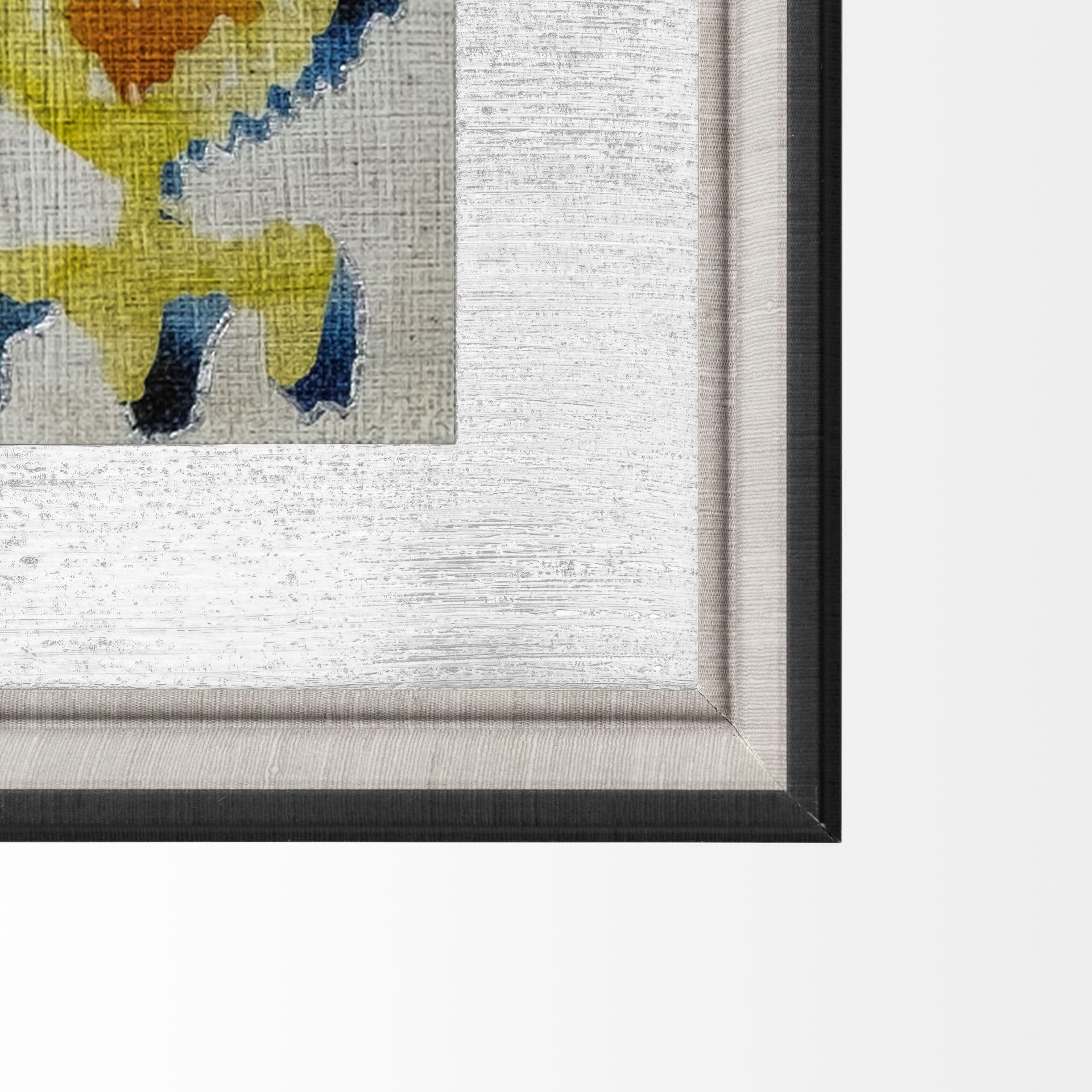 Bohemian Ikat III by Chariklia Zarris Hand Embellished Textured Framed Art Print Matted under Glass — product photograph
