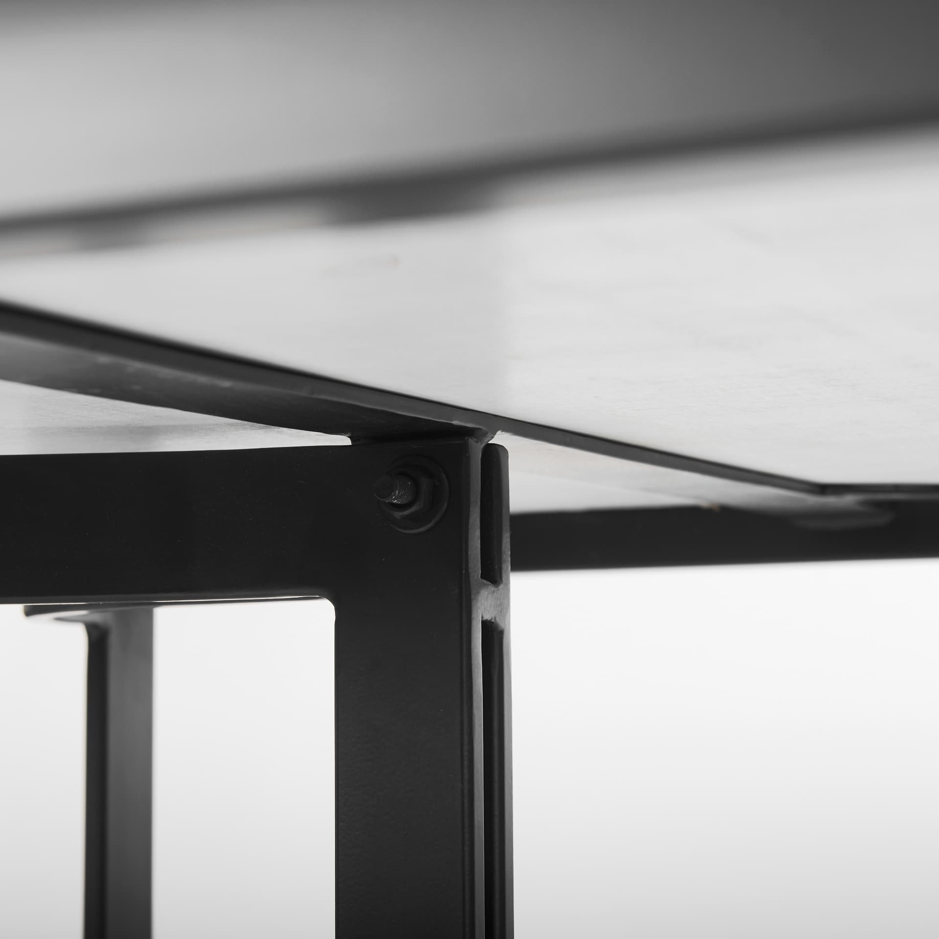 Tanner 71"L x 35"W Rectangular Pedestal Dining Table | Modern | White Marble & Black Metal | Seats 6 — product photograph