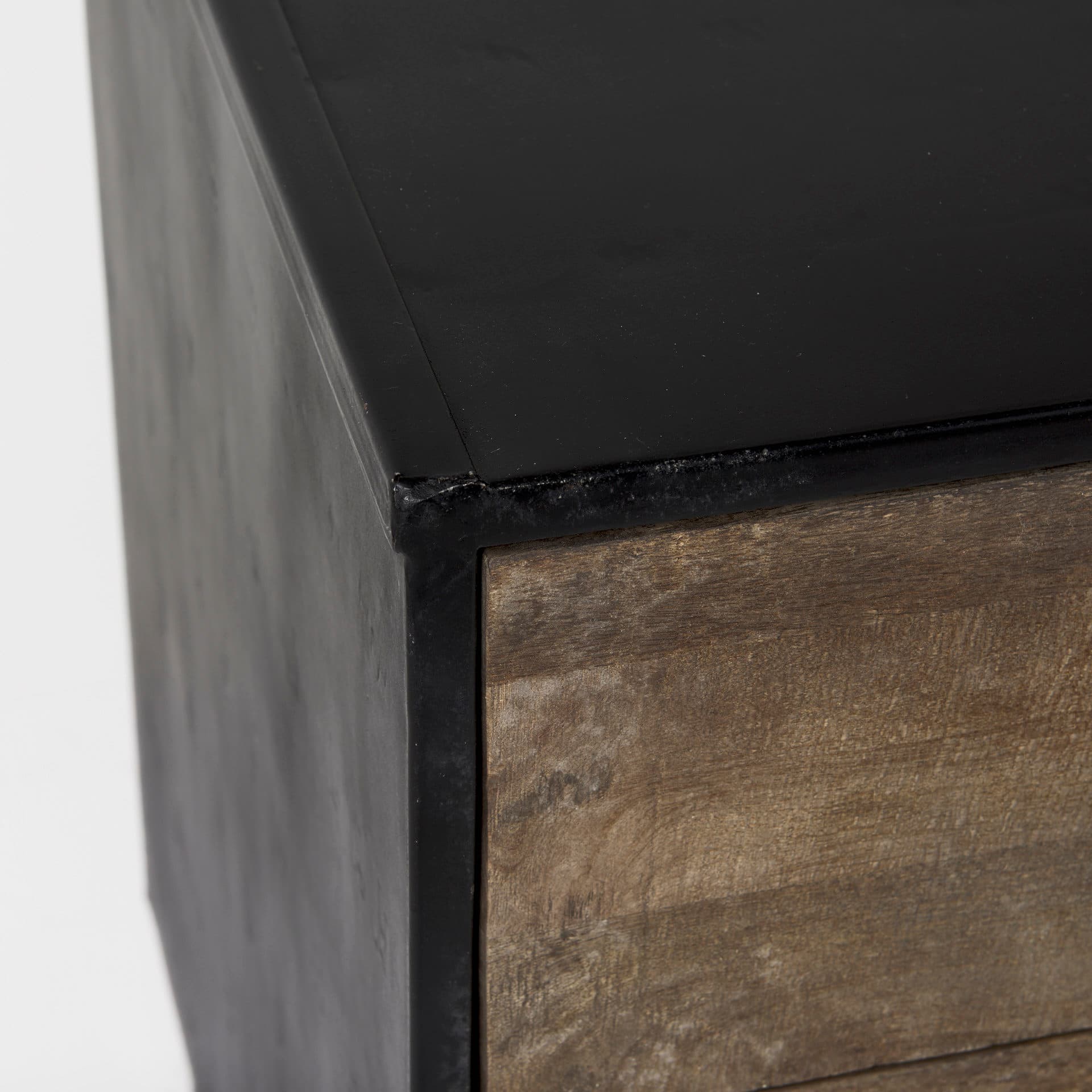 Alvin 34.5L x 21.5W x 30.0H Wood W/Metal Framing Accent Cabinet — product photograph