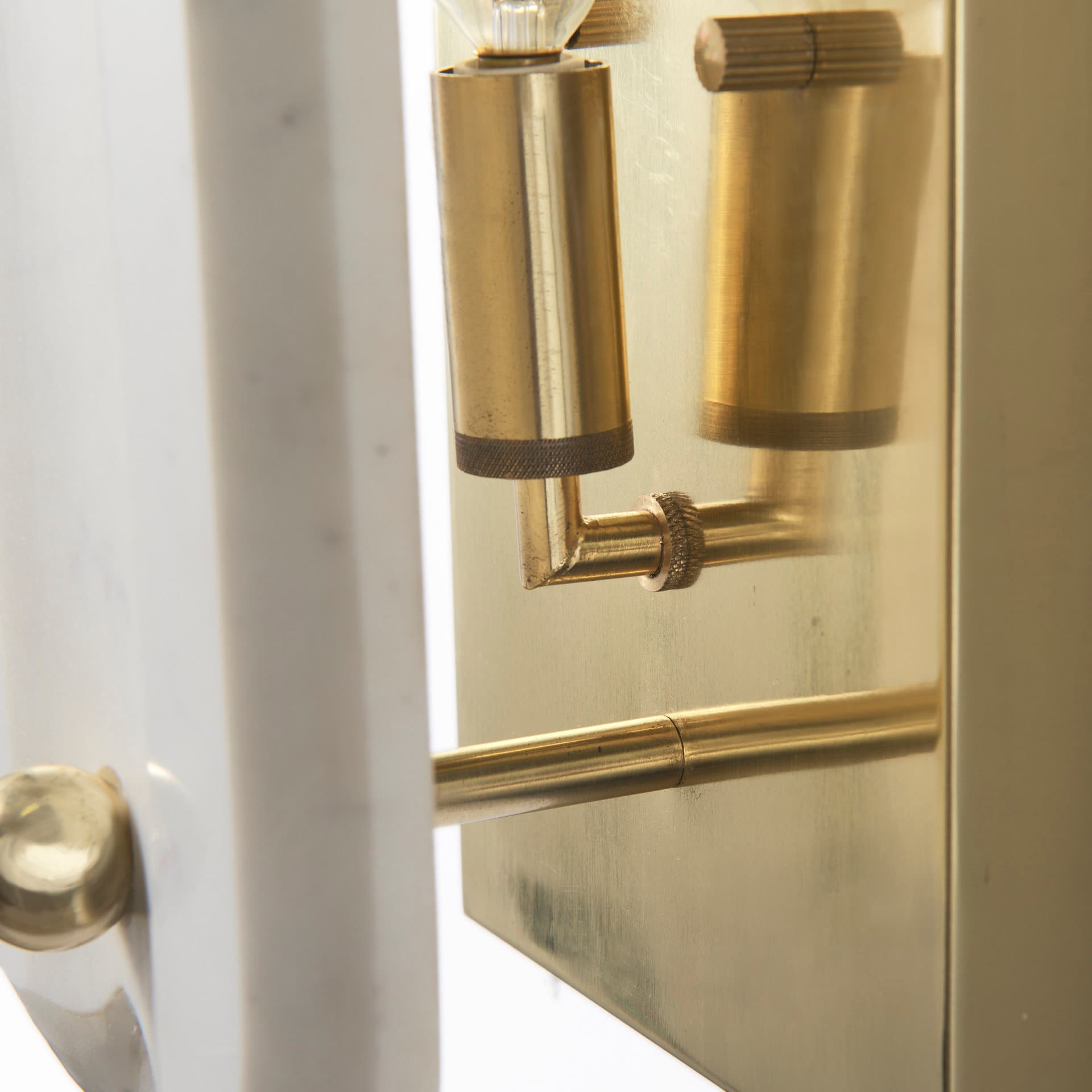 Stein 5L x 6W Gold W/ White Marble Shade Wall Sconce — product photograph