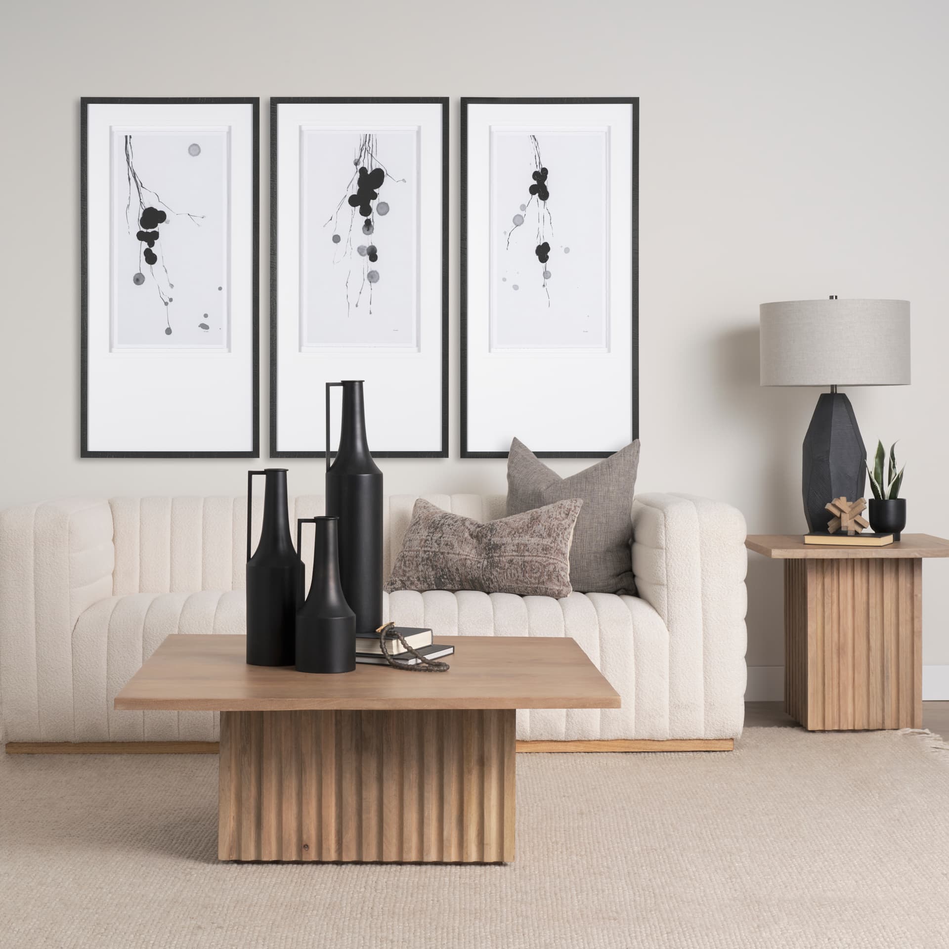 Winterberries I by Mercana Studio a Hand Embellished Textured Framed Art Print Matted under Glass — in a styled room
